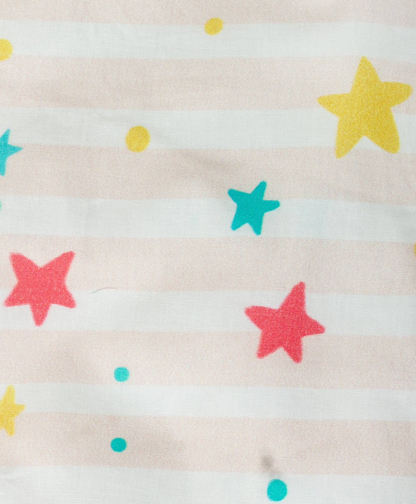 pink striped star print cot sheet