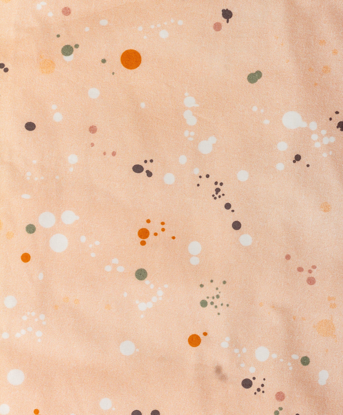 peach dot print cot sheet