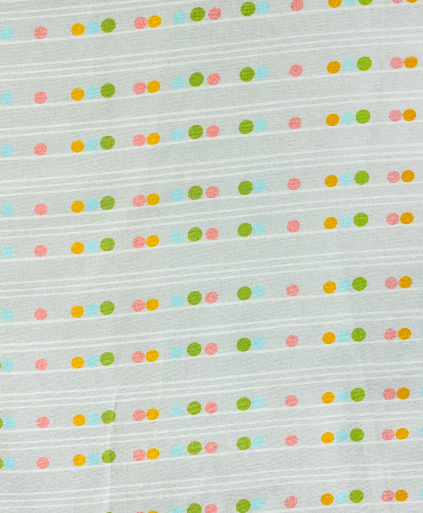 grey stripe print cot sheet