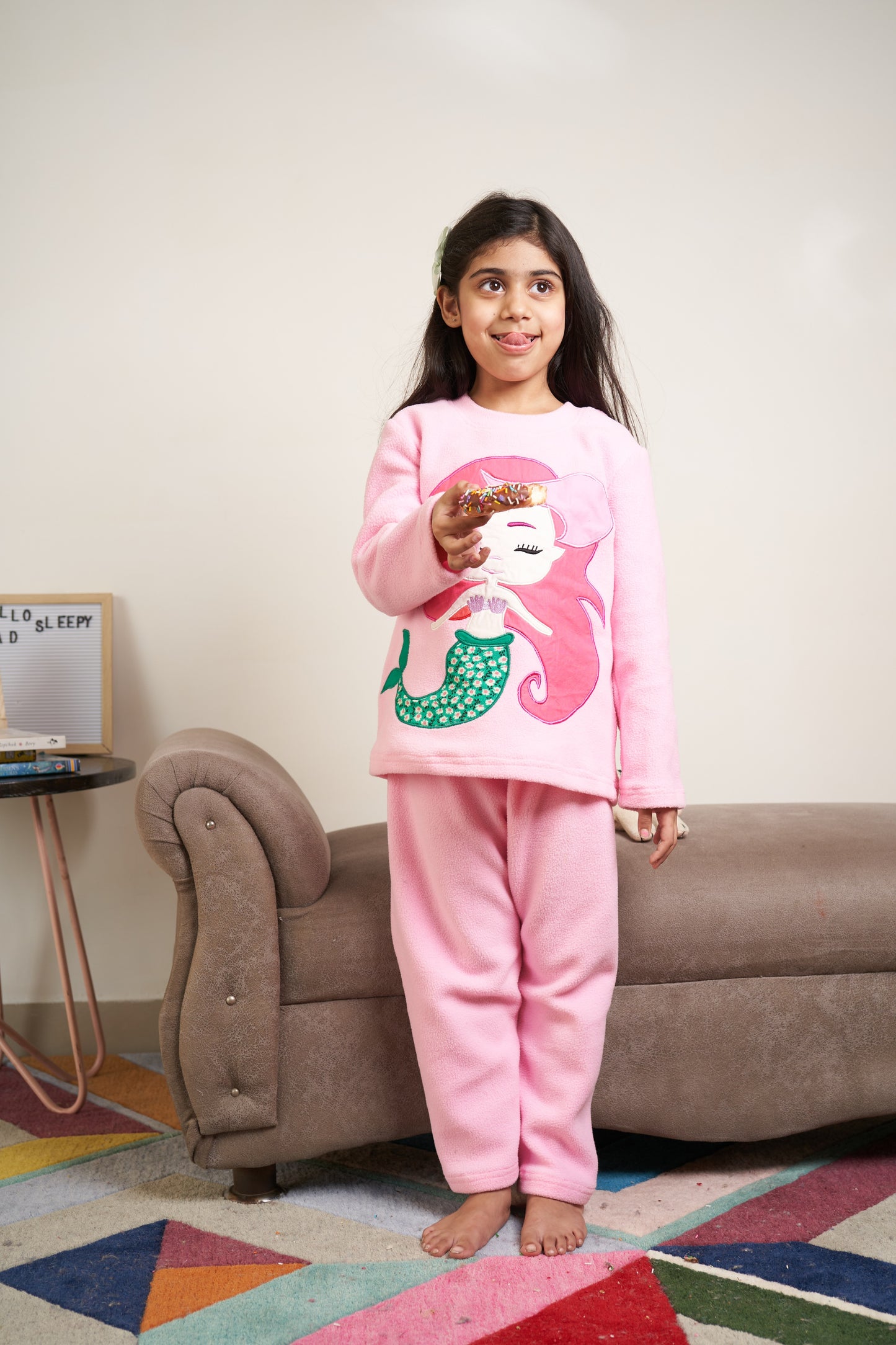 Mermaid patchwork fleece set