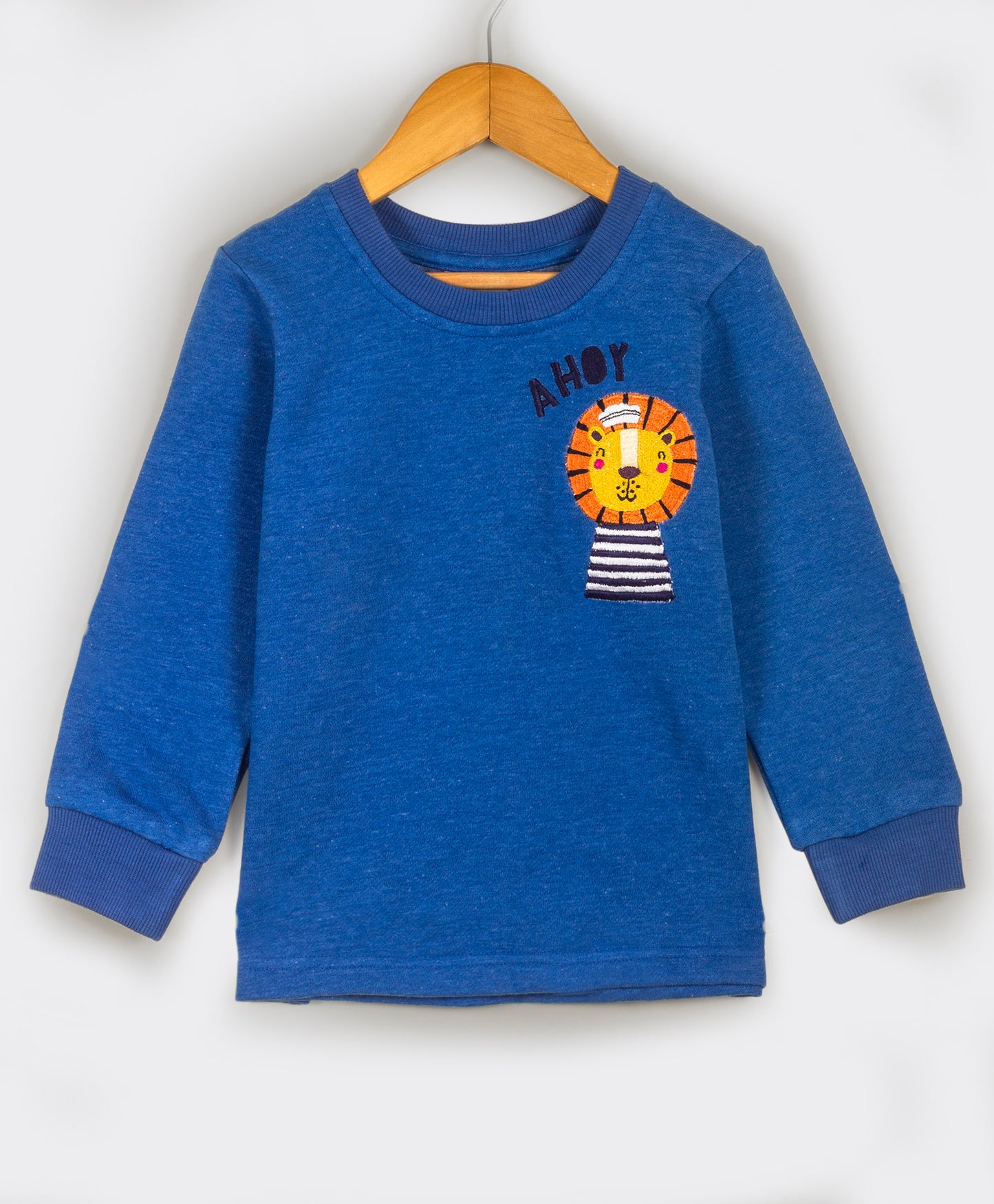 Lion embroidery blue tracksuit