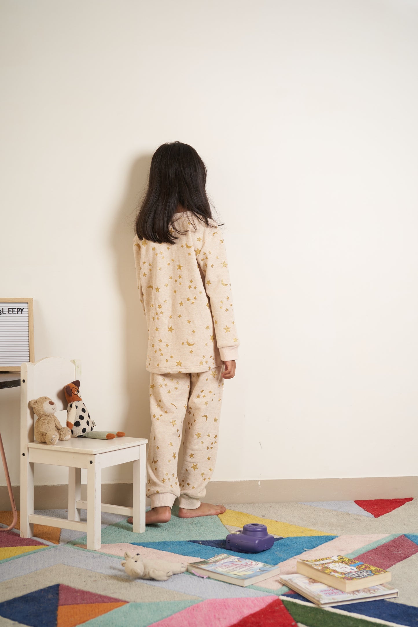 Moon and star gold print tracksuit