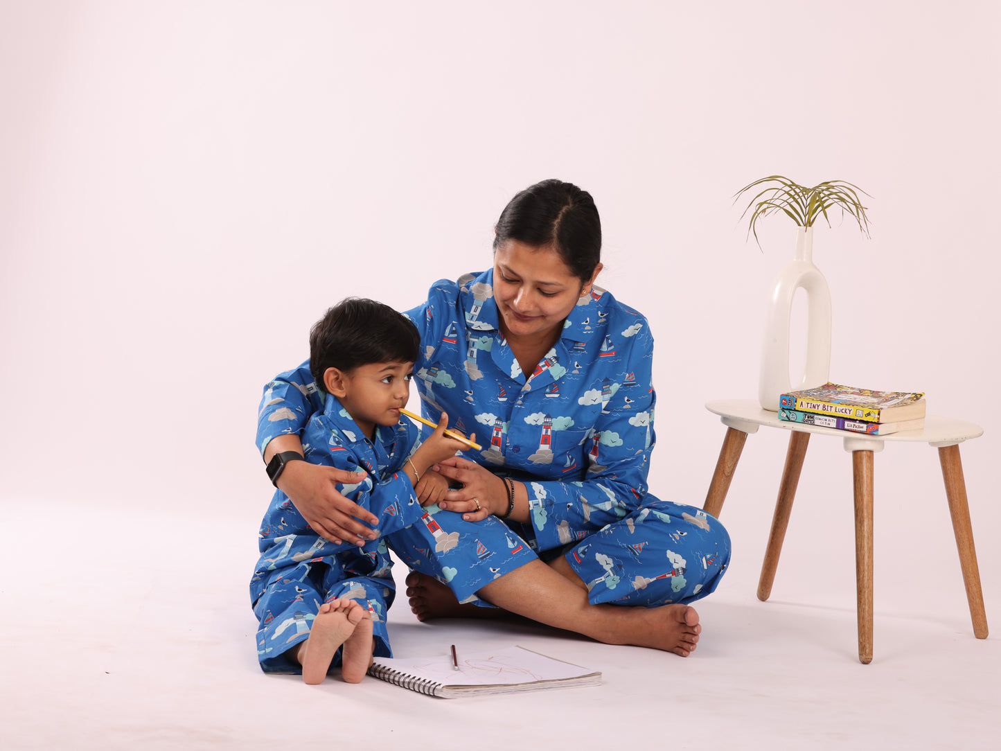 SHIP AND LIGHTHOUSE PRINT NIGHTSUIT