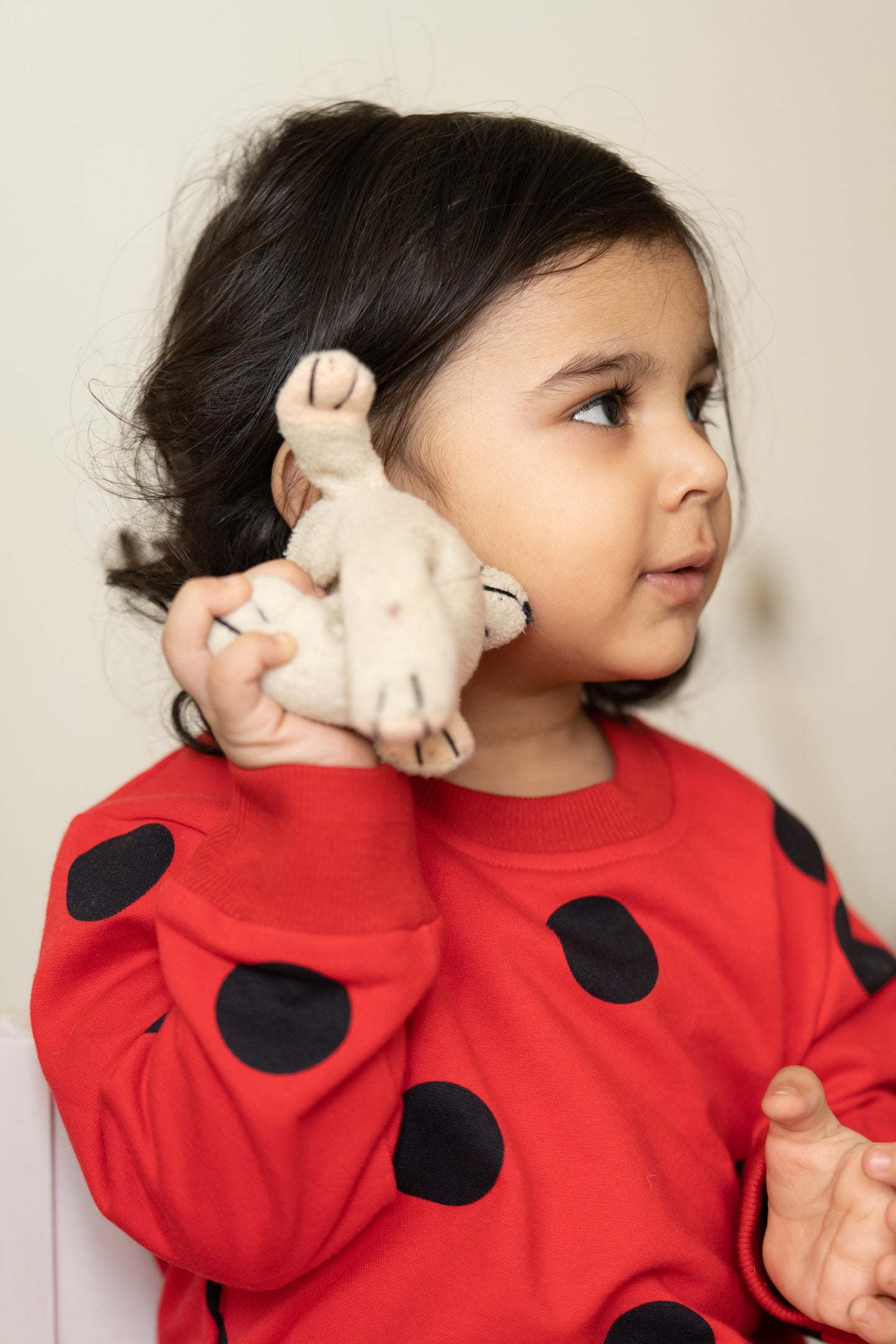 Red Black polka dot print tracksuit