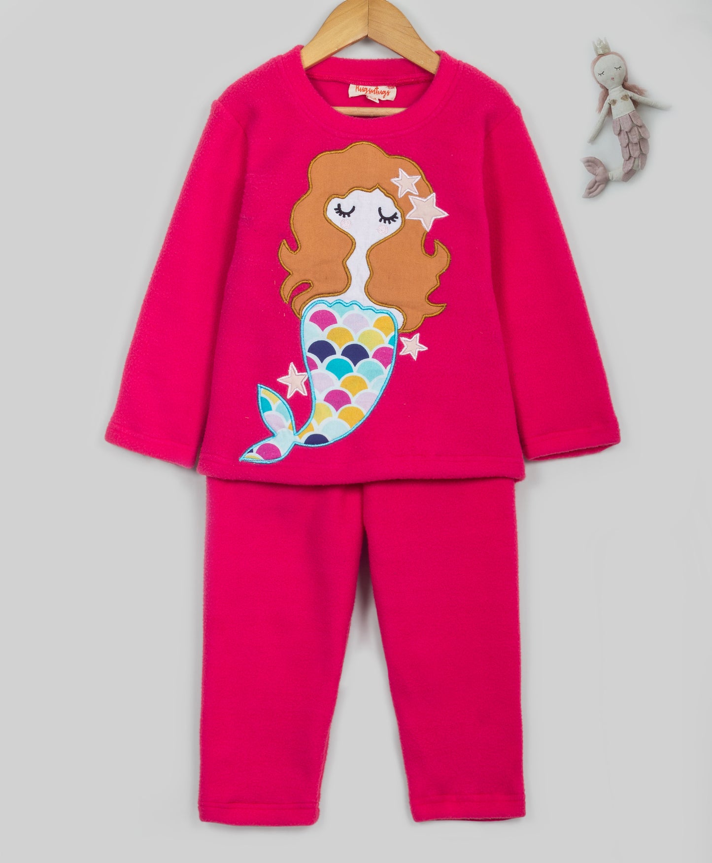Mermaid patchwork fleece set