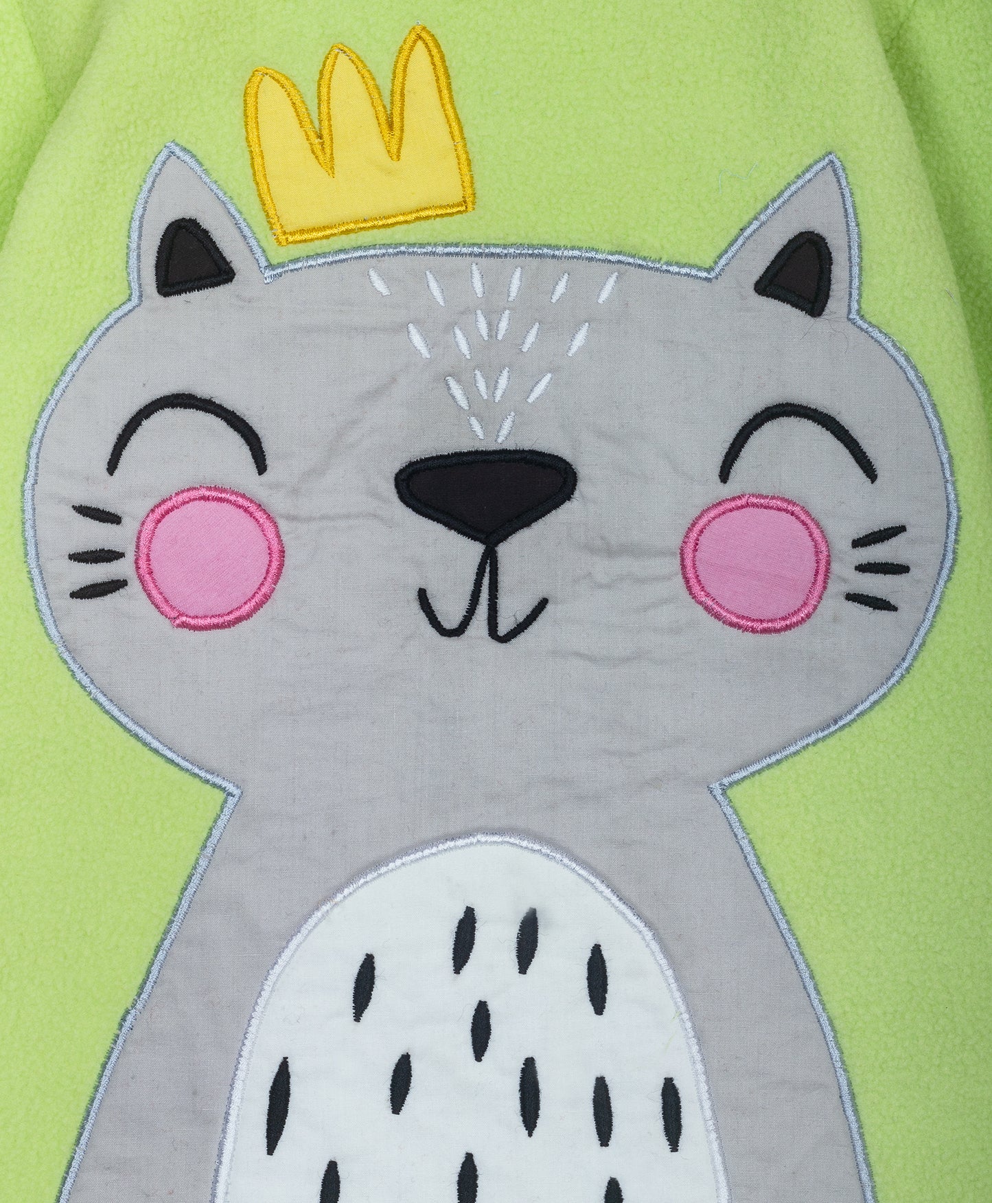 Cat patch work fleece set
