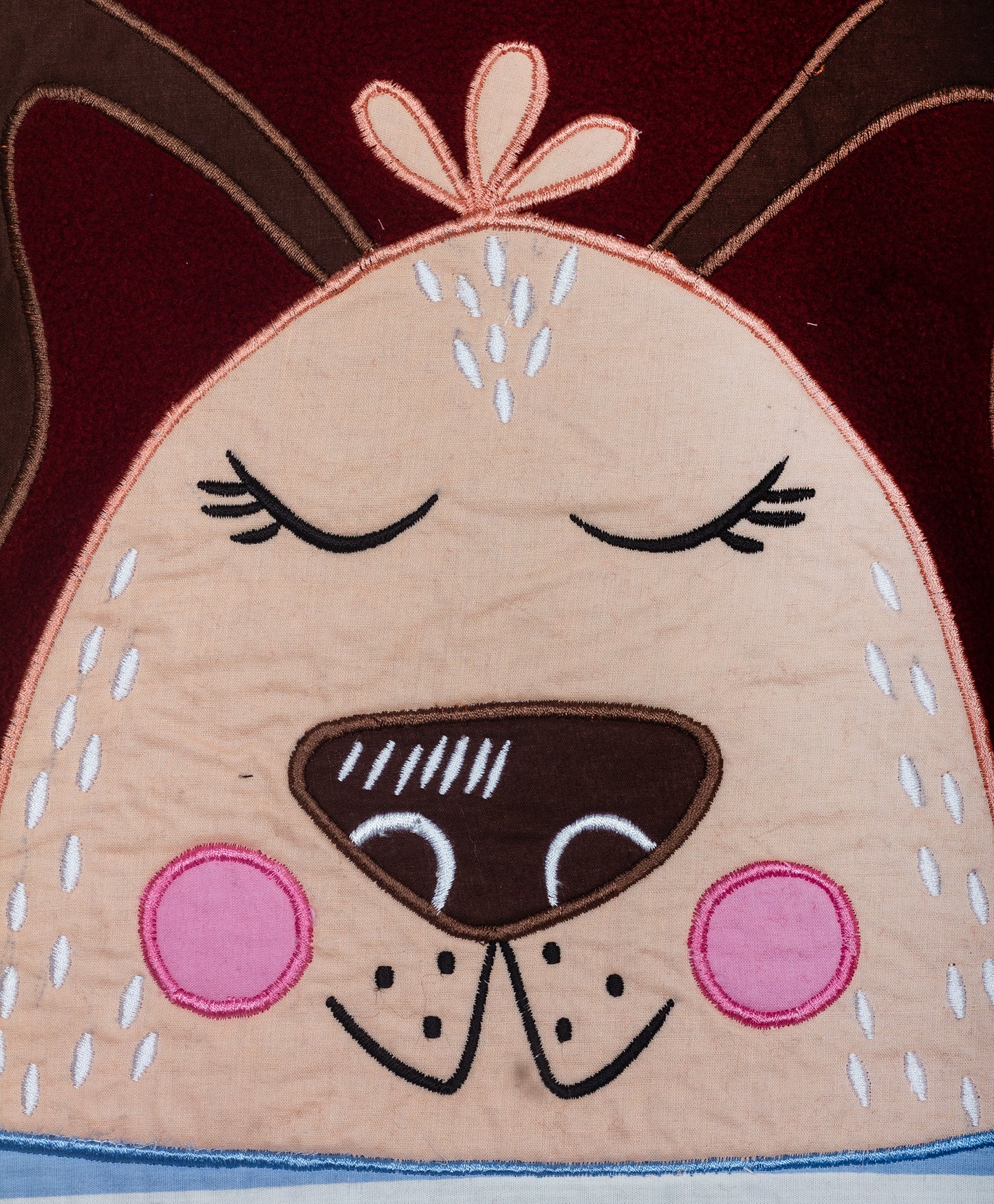 Maroon dog patchwork fleece set