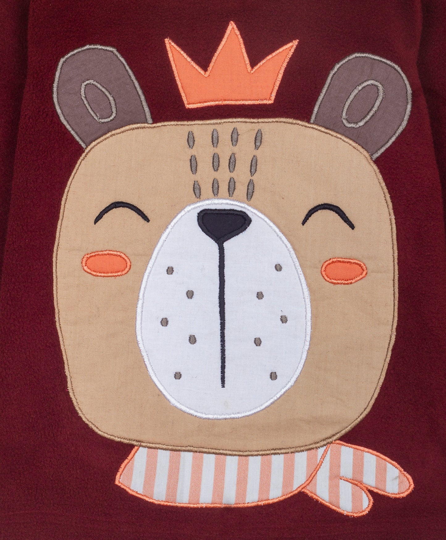 Bear Face patch work fleece set