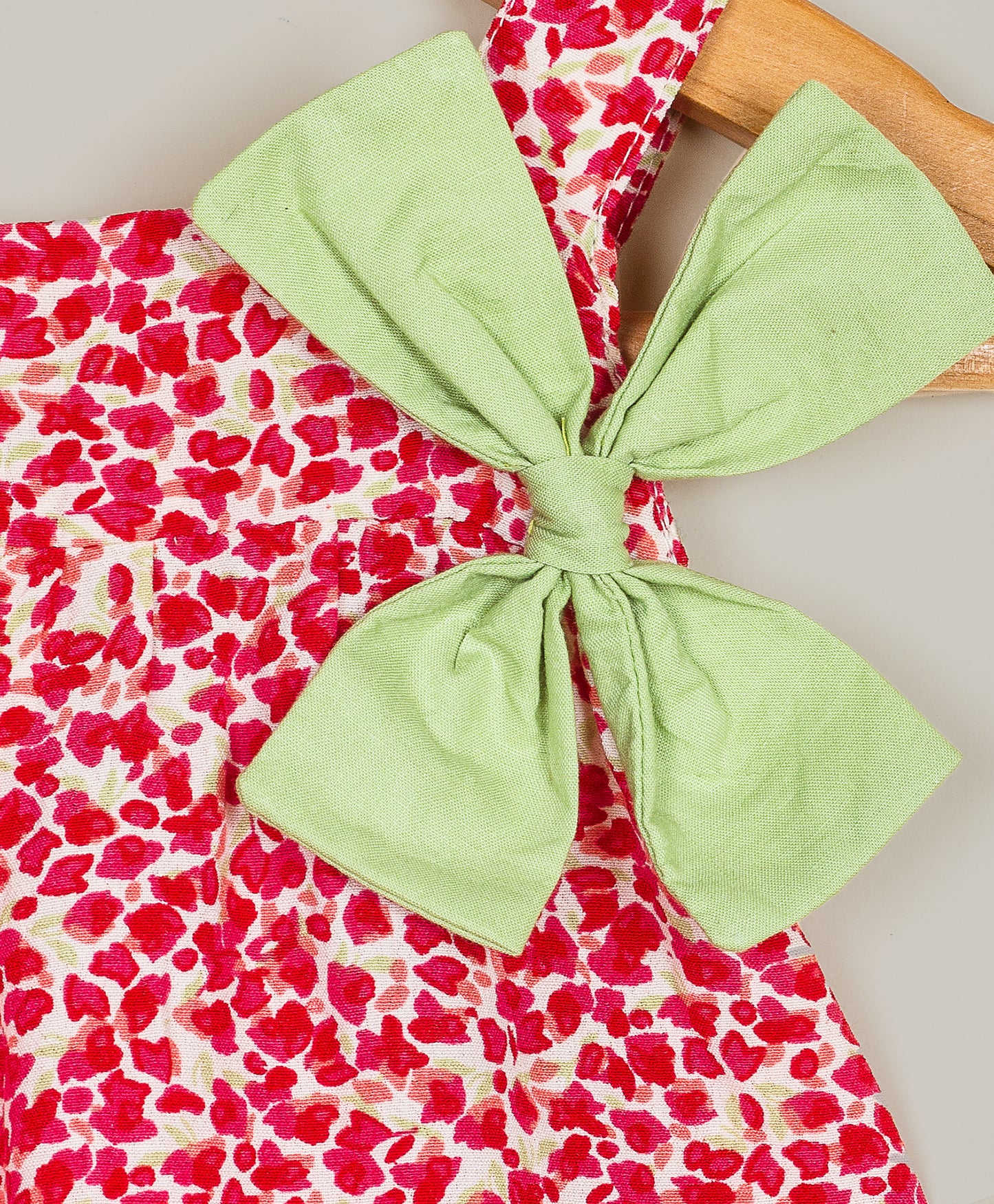 red floral infant coordinate with contrast underpants