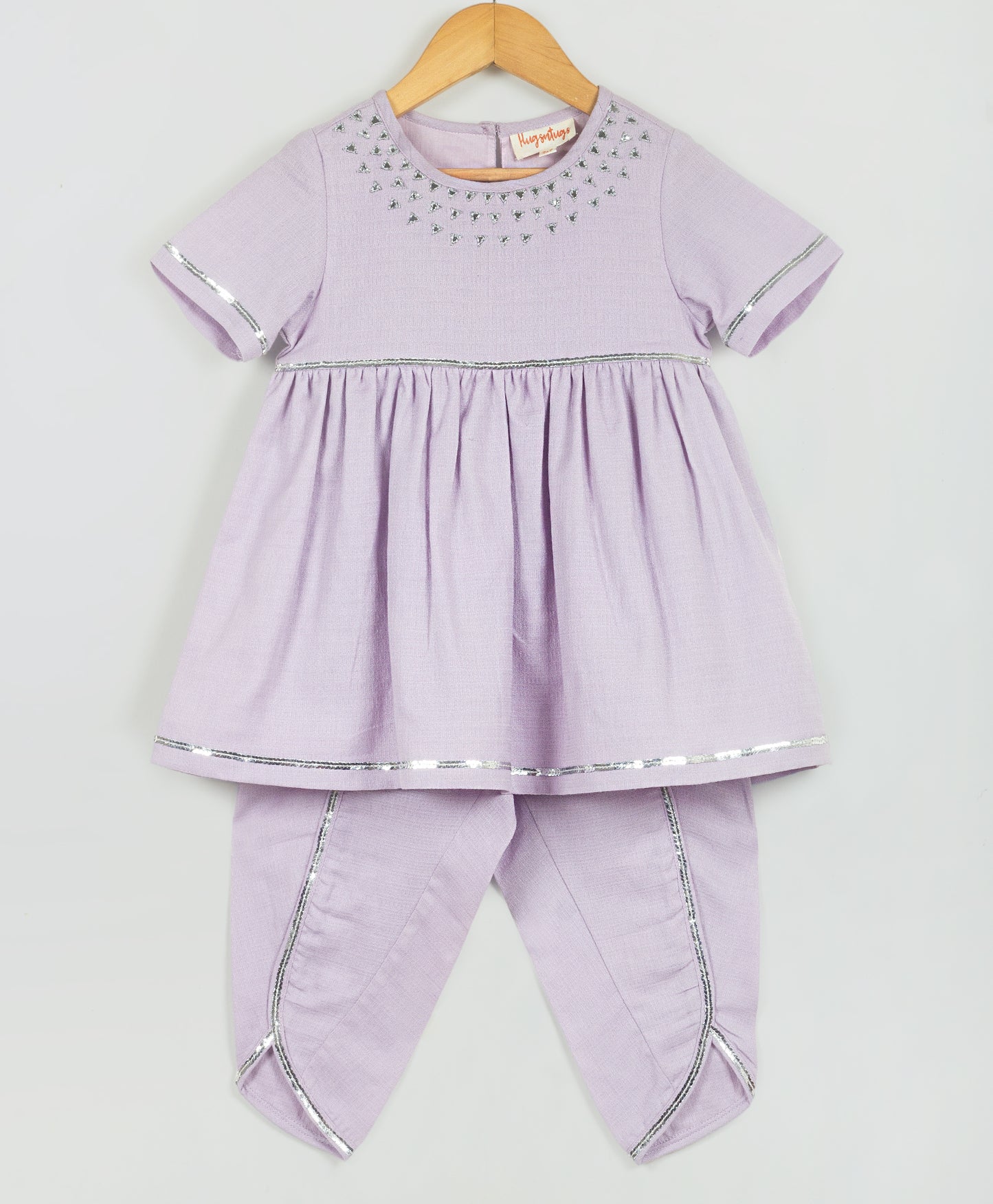 lilac short kurta set