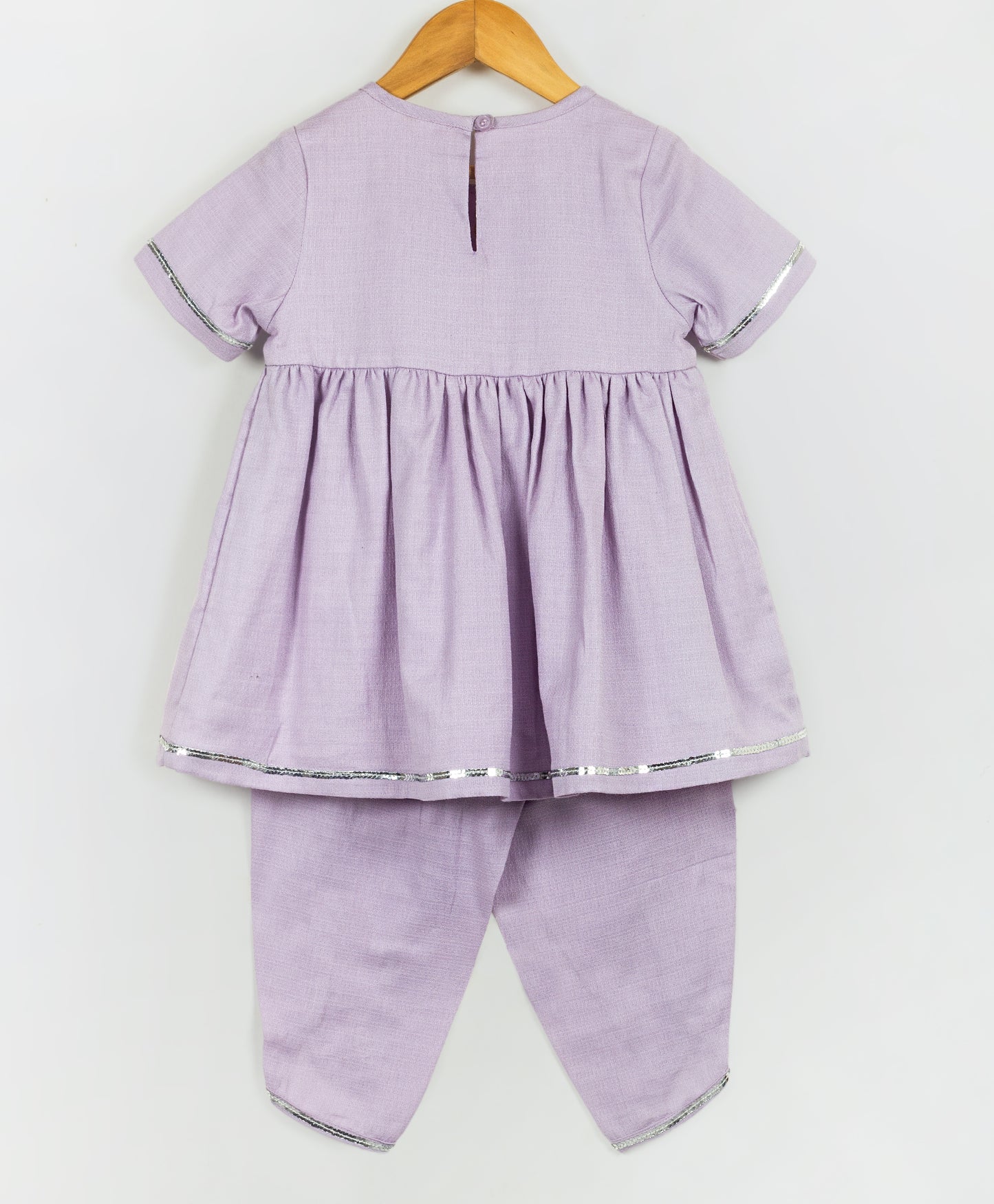 lilac short kurta set