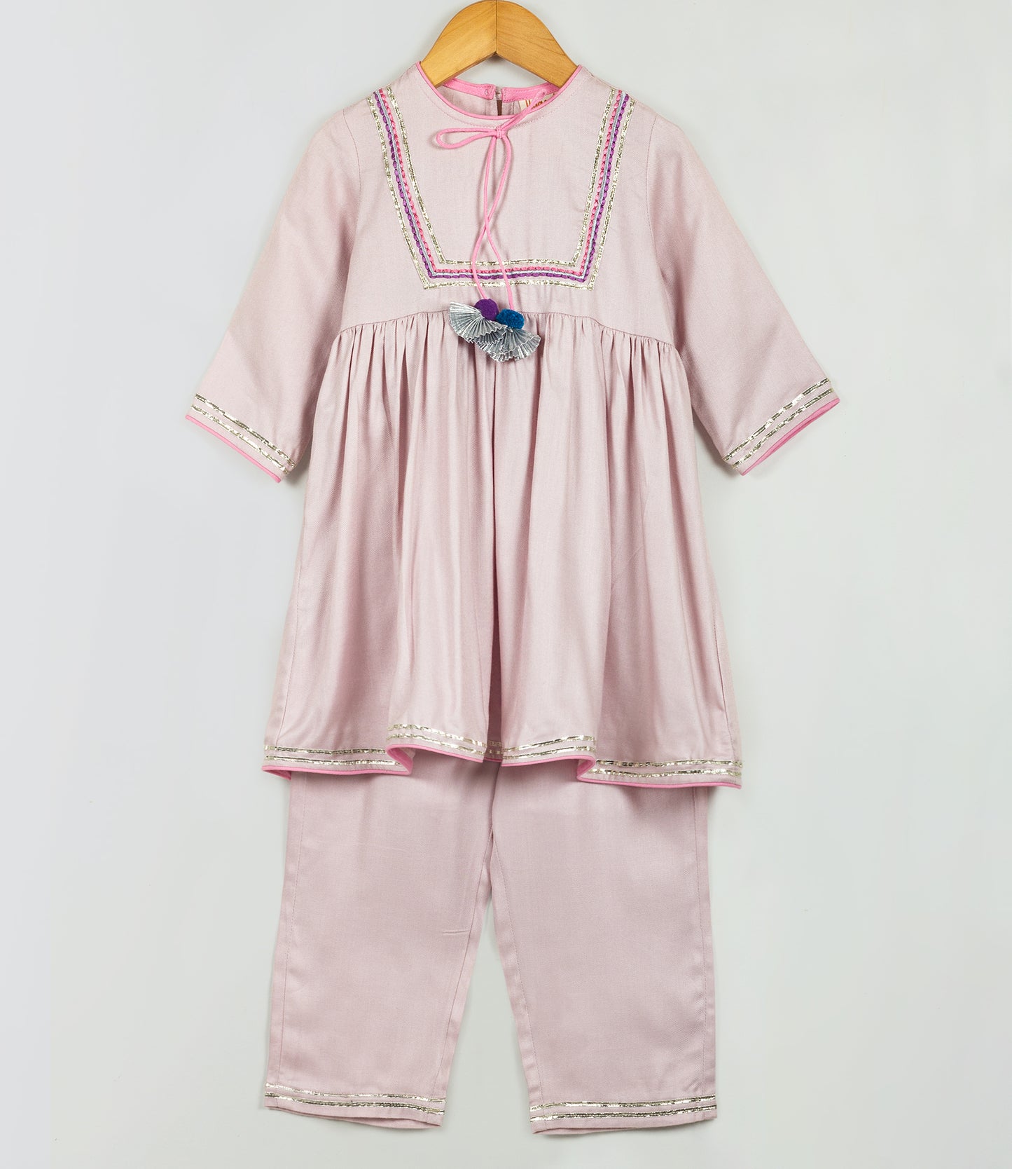 light  pink kurta set