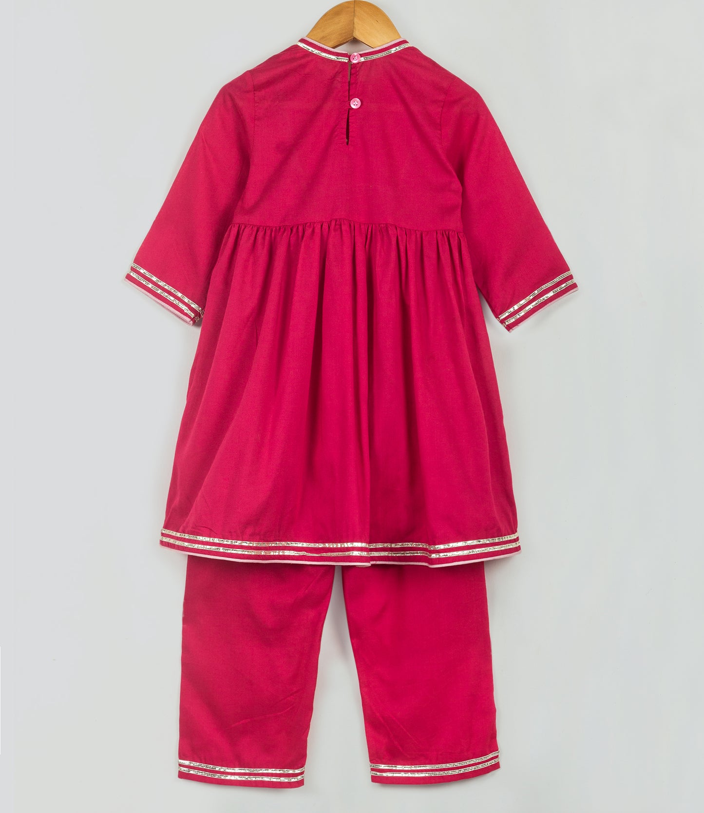 fuschia pink kurta set