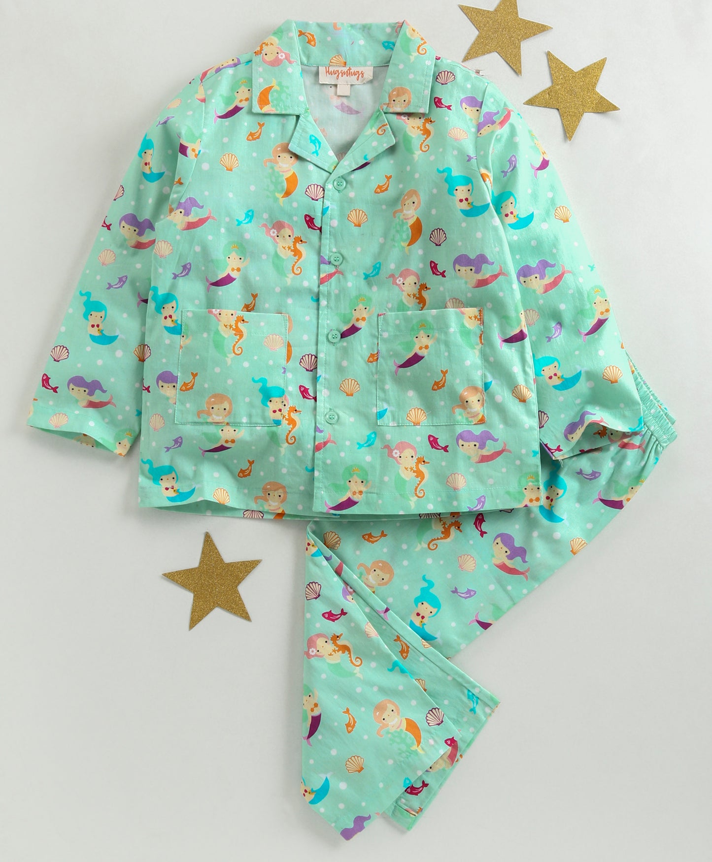 MERMAID AND SEA LIFE PRINT NIGHTSUIT
