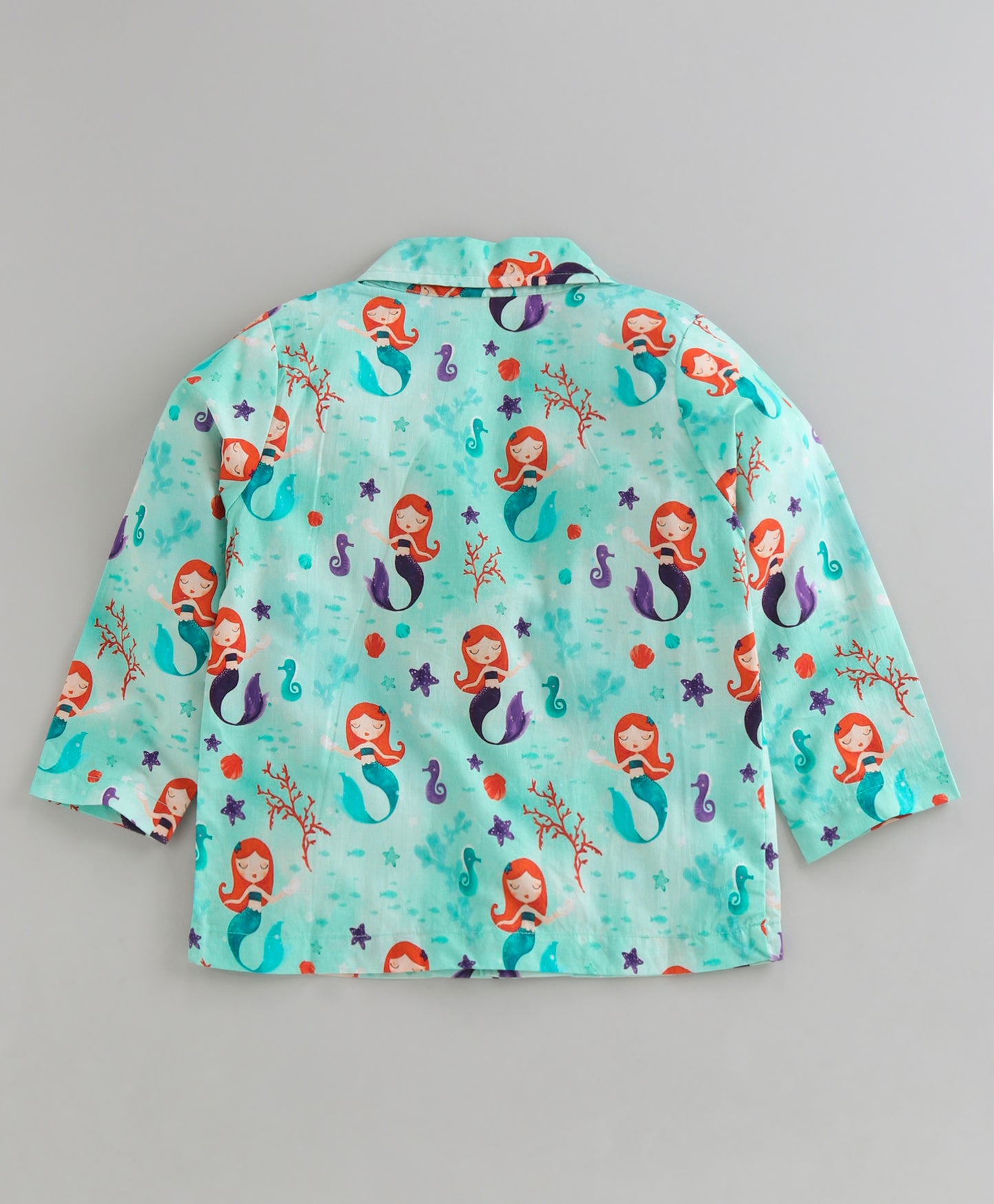 Mermaid and seahorse print nightsuit