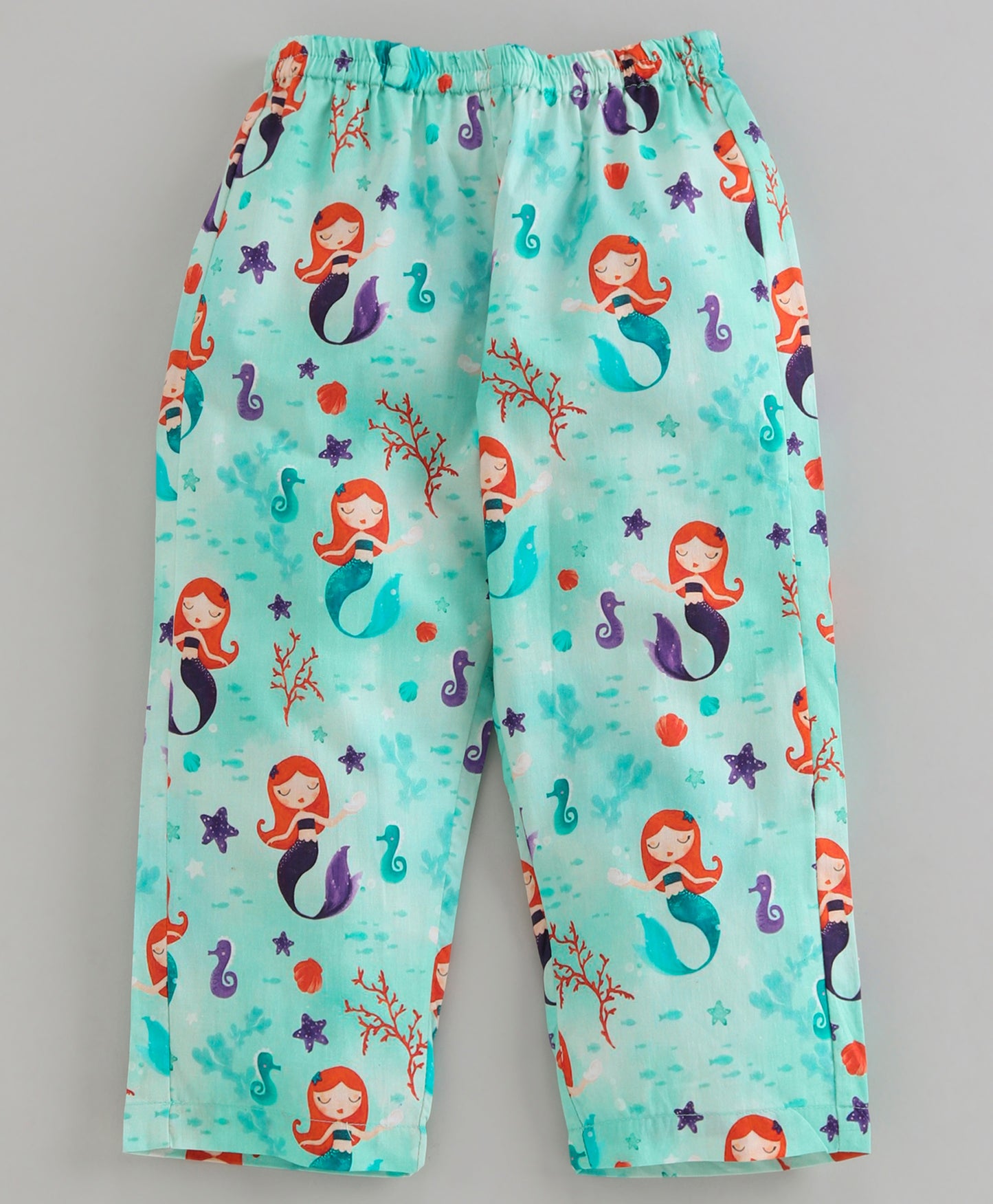 Mermaid and seahorse print nightsuit
