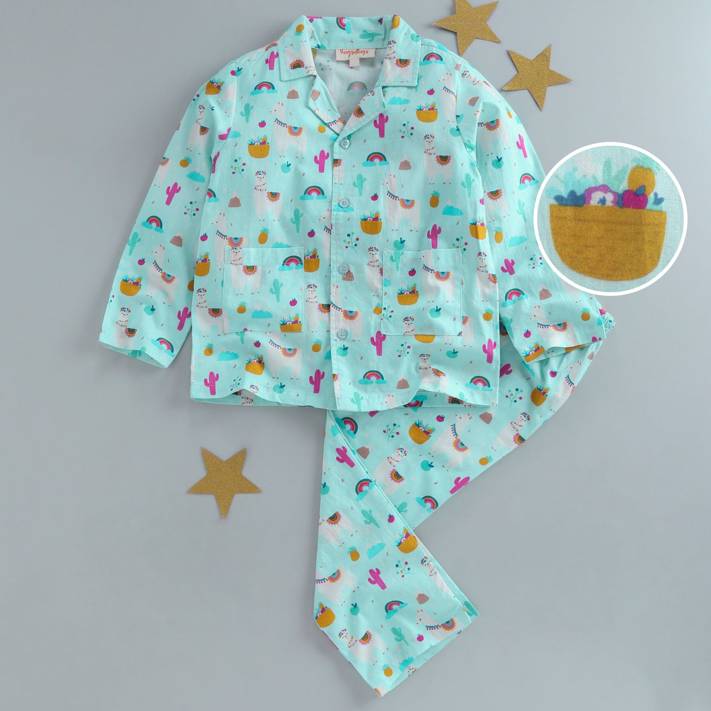 LLAMA AND CACTUS PRINT NIGHTSUIT
