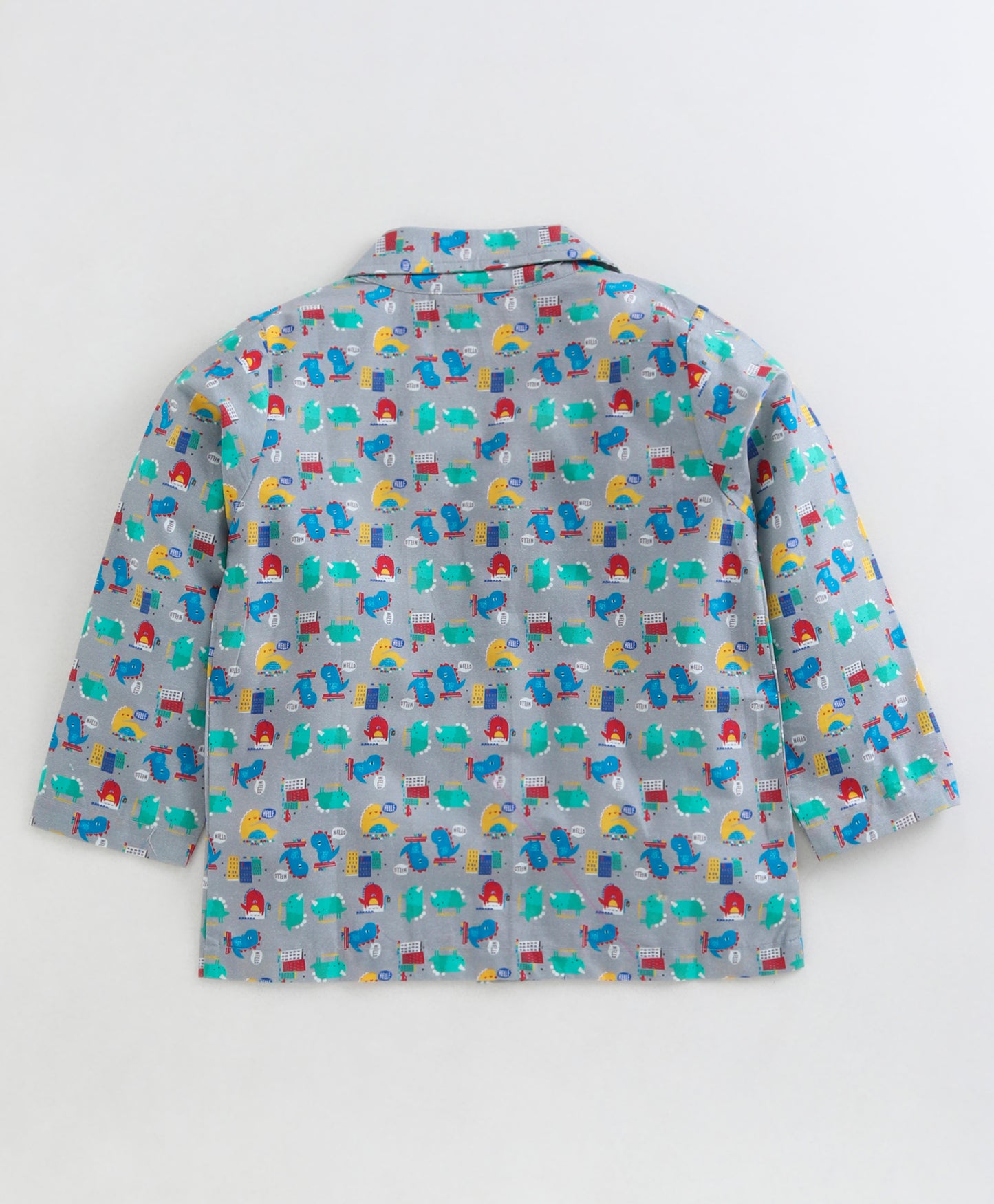 MULTI COLOR LITTLE DINO PRINT NIGHTSUIT