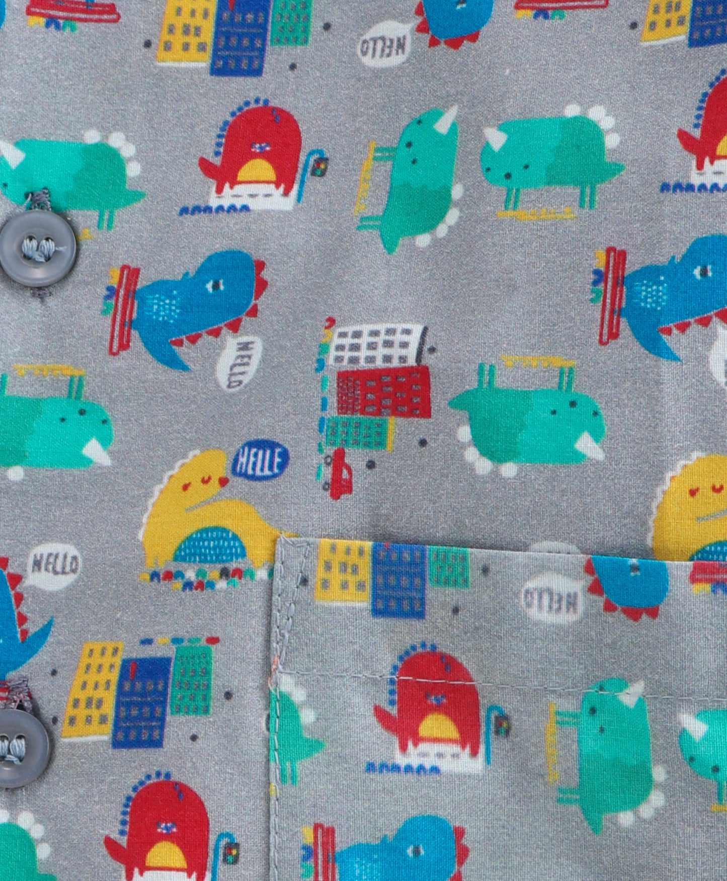 MULTI COLOR LITTLE DINO PRINT NIGHTSUIT