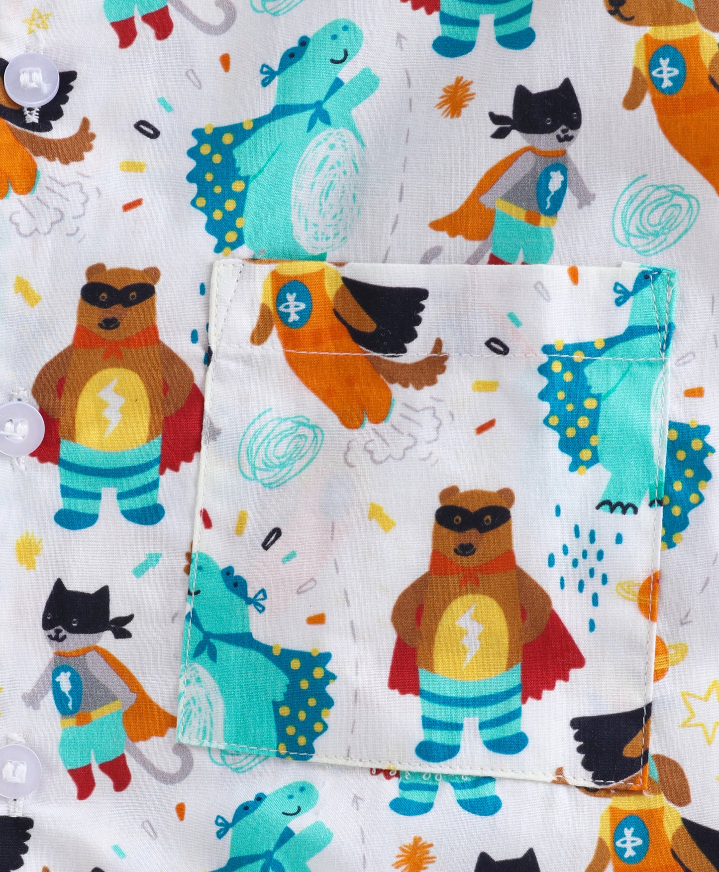 BEAR WITH MASK PRINT NIGHTSUIT