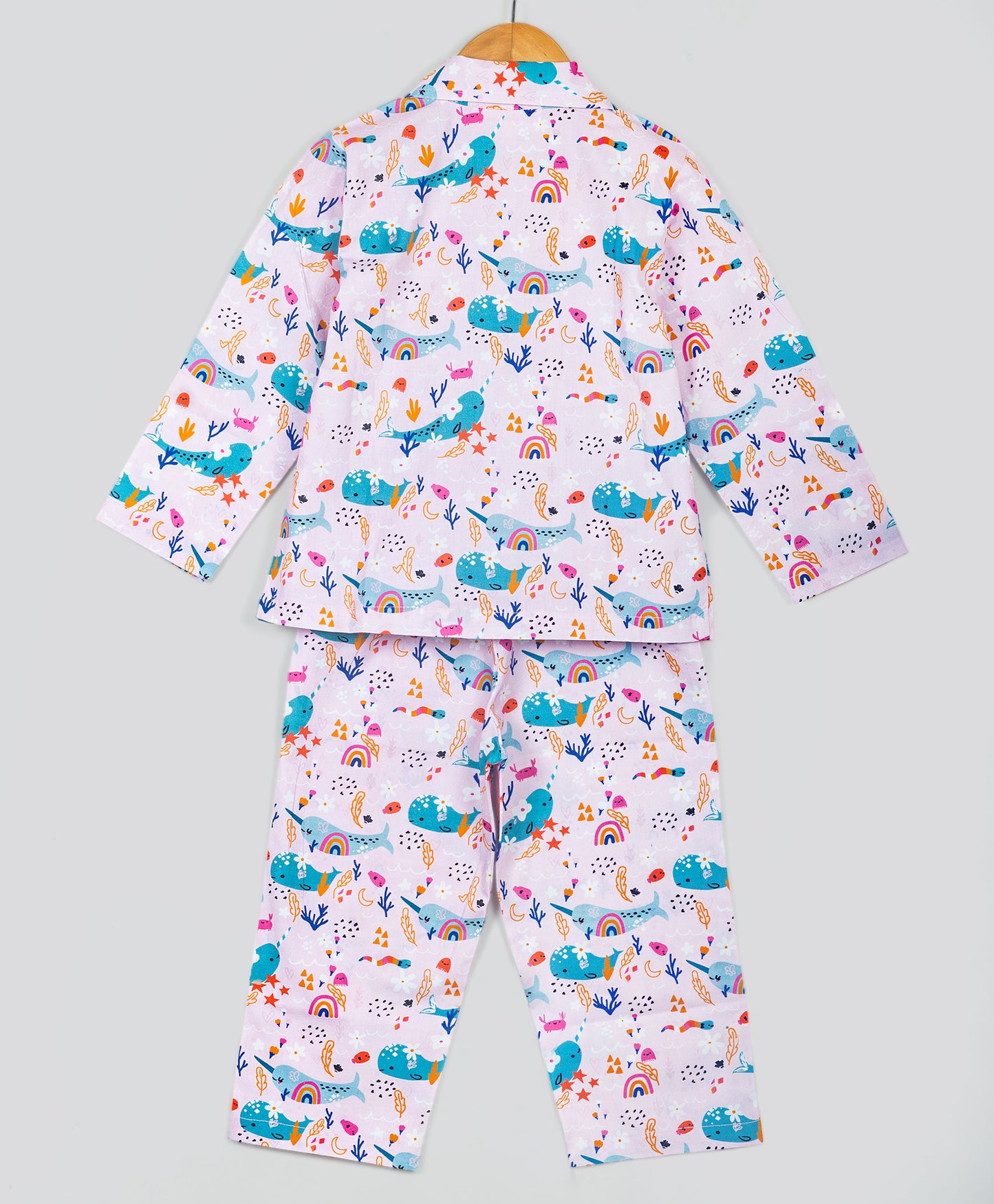 dolphin  and rainbow print nightsuit