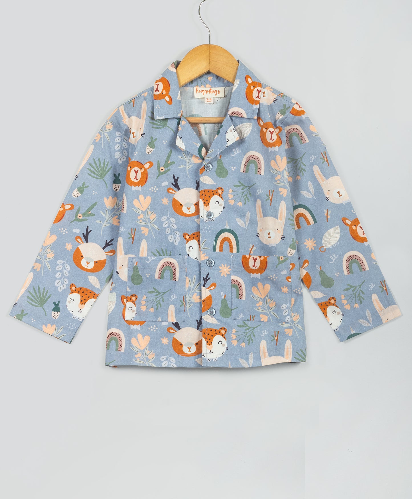 cottage buddies animals and rainbow print nightsuit