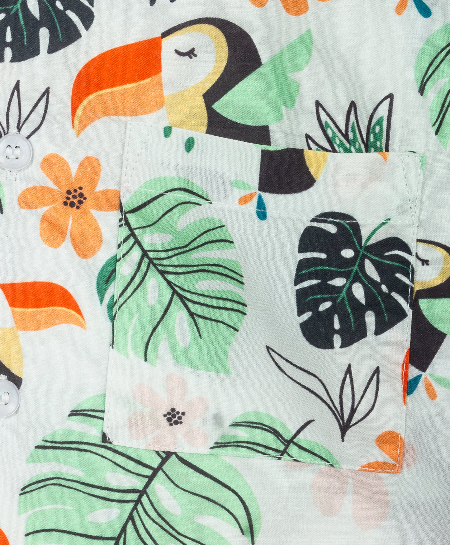 toucan and tropical leaf print nightsuit