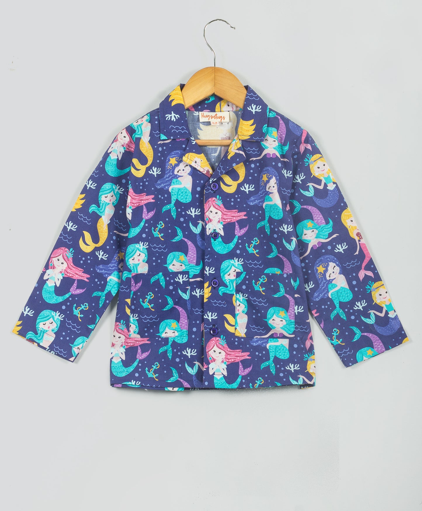 Mermaid and anchor print nightsuit