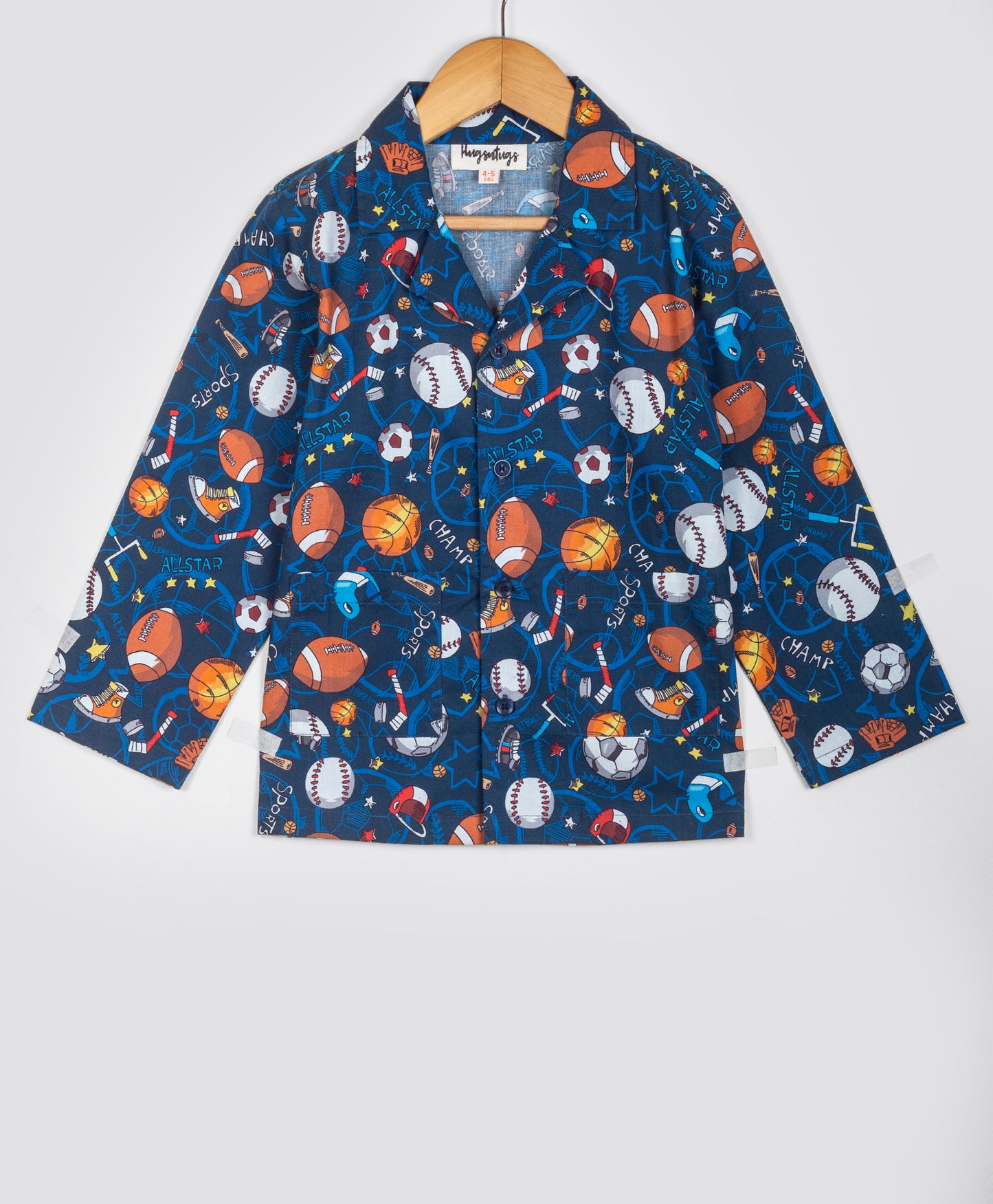 FOOTBALL PRINT NAVY NIGHTSUIT