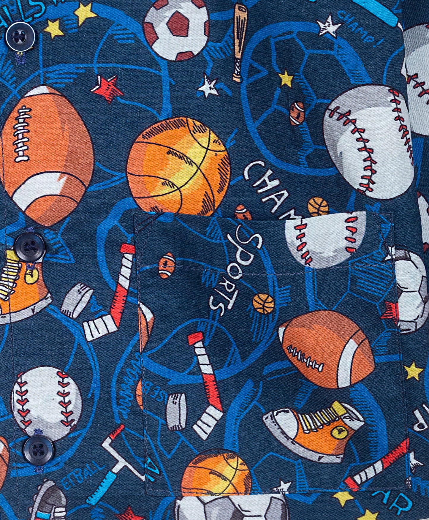 FOOTBALL PRINT NAVY NIGHTSUIT