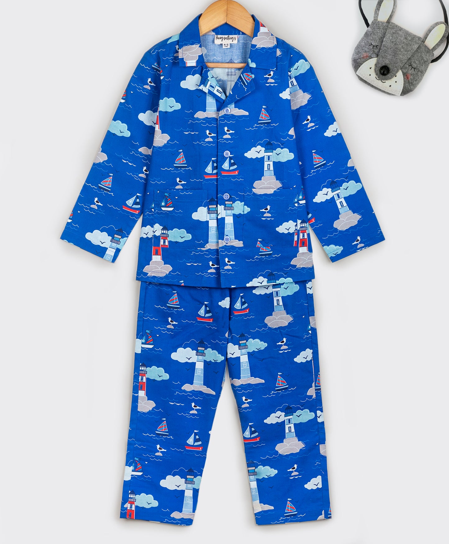 LIGHTHOUSE AND SHIP PRINT NIGHTSUIT