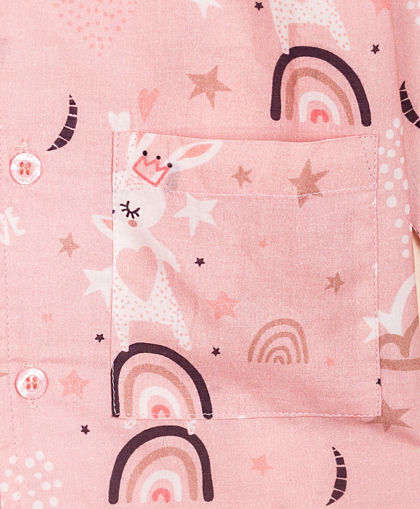 BUNNY AND RAINBOW PRINT NIGHTSUIT