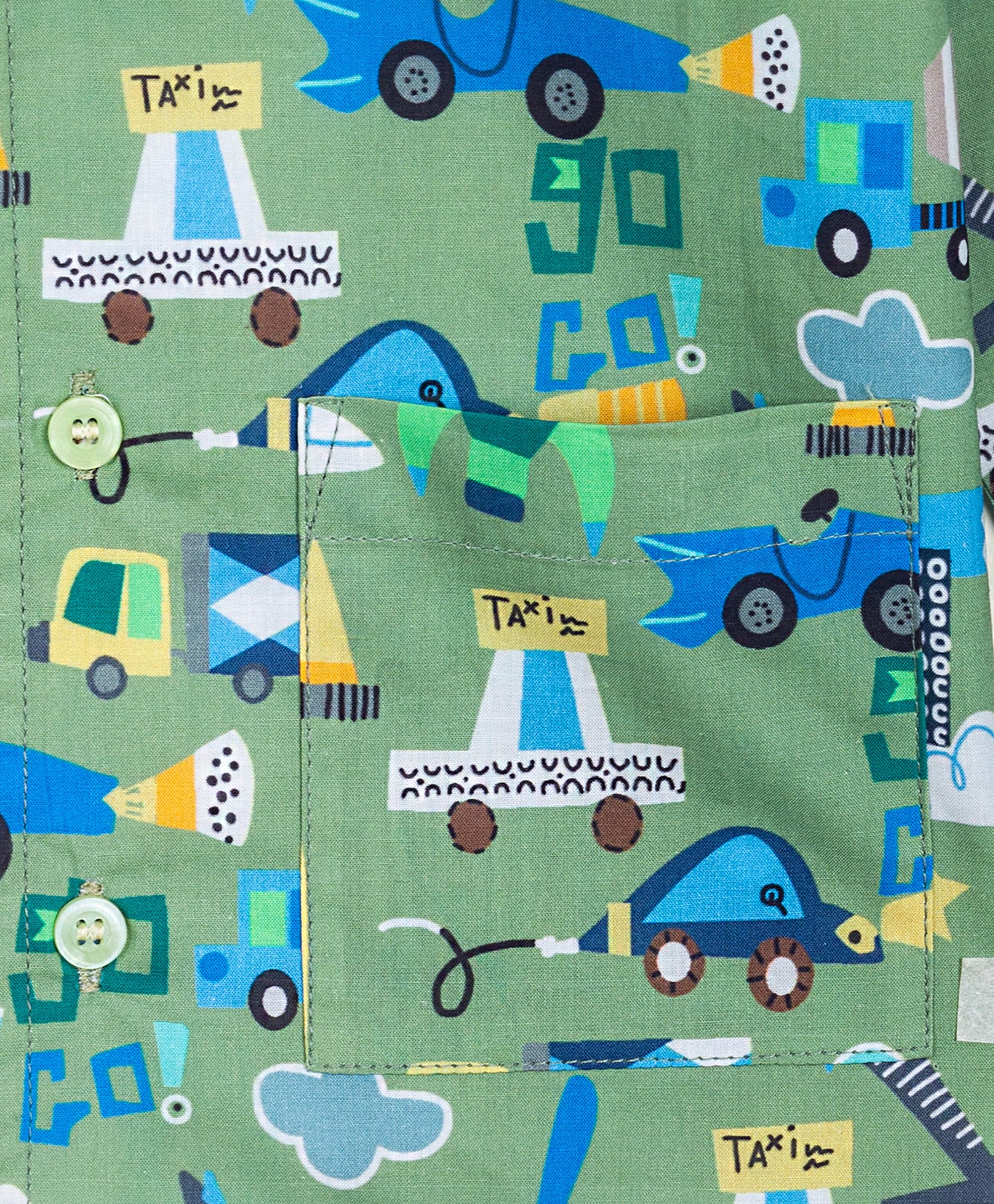 GREEN VEHICLE PRINT MOM NIGHTSUIT