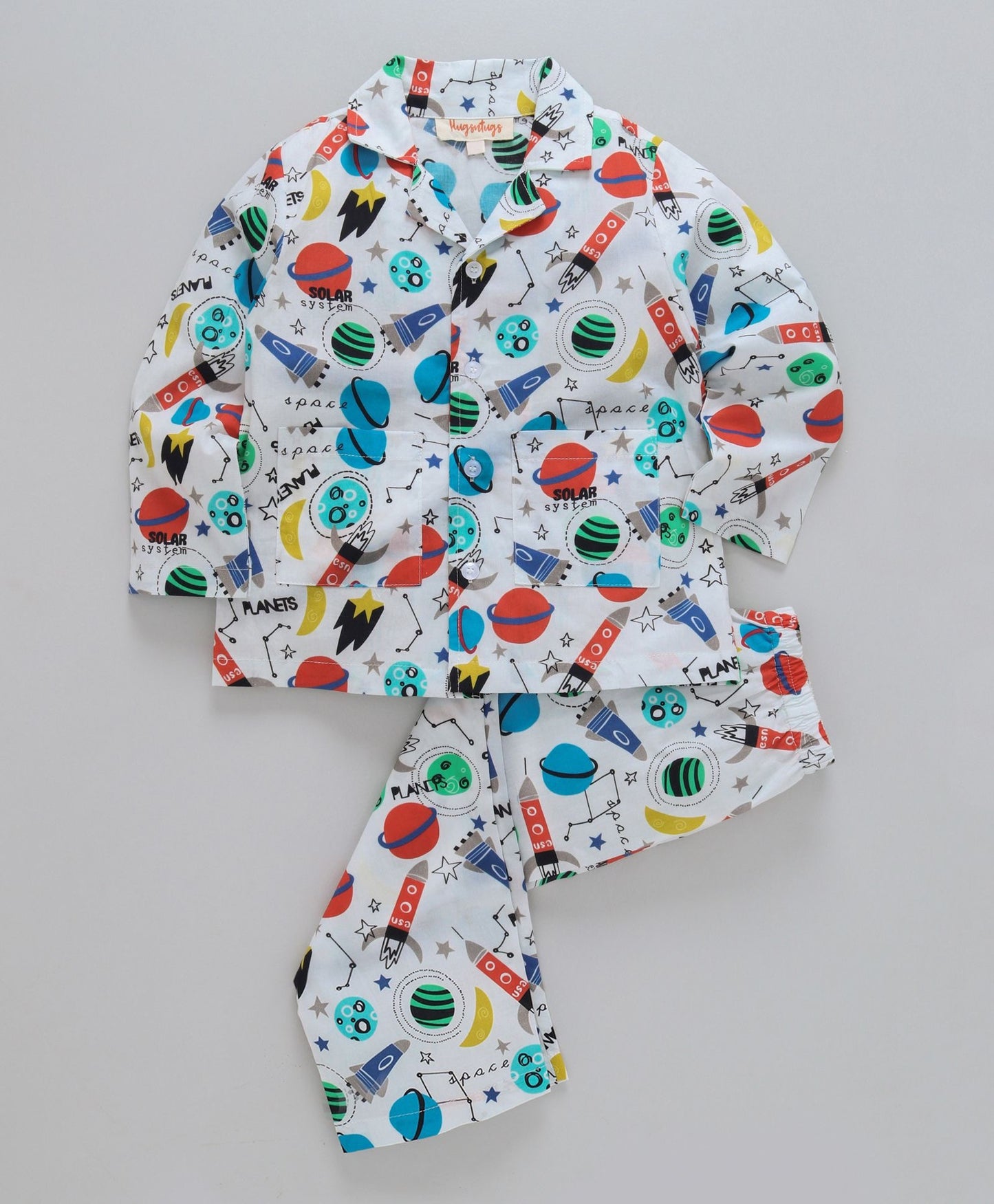 ROCKET AND SPACE PRINT NIGHTSUIT