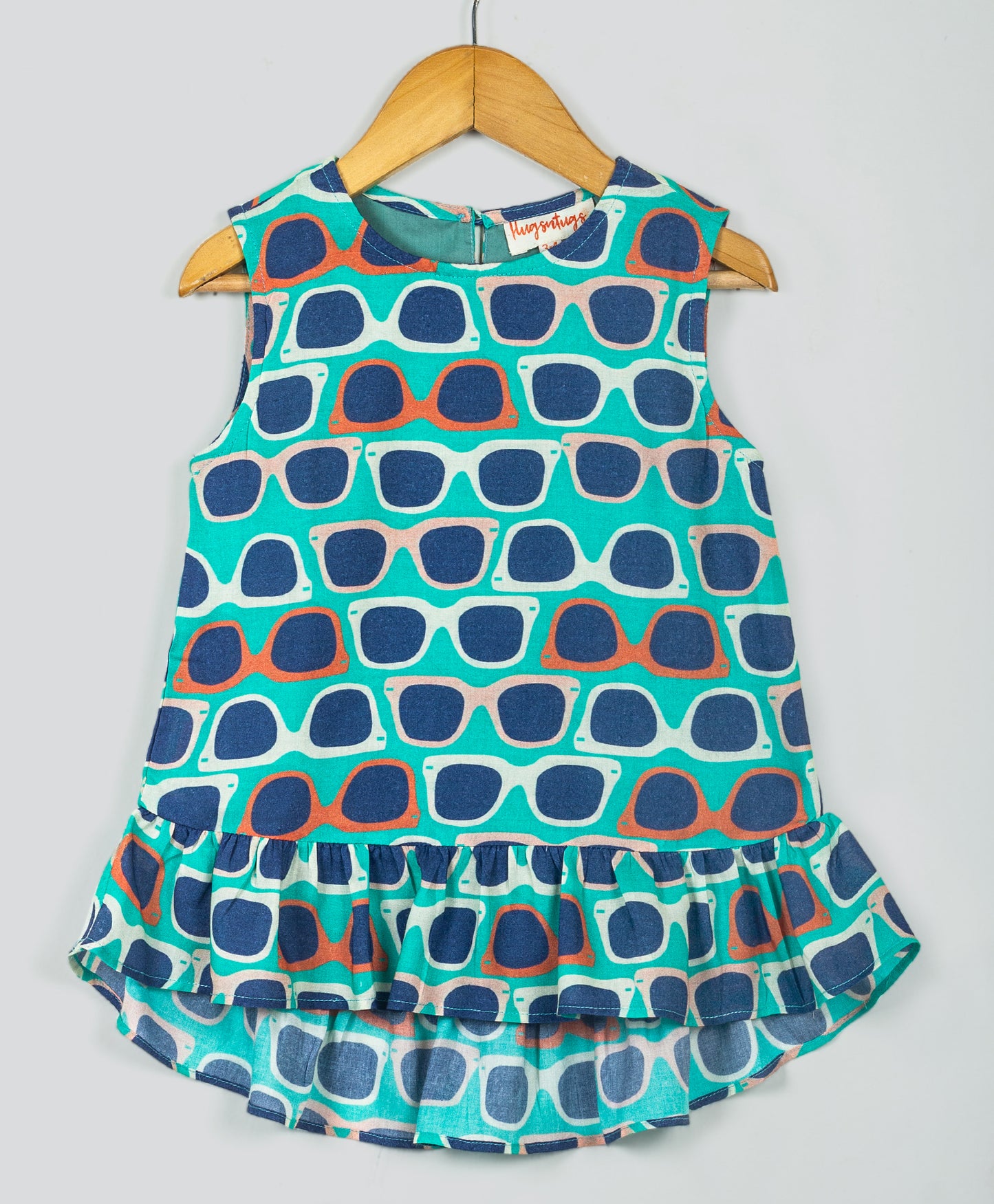 Sleeveless Sunglasses Print Top With Palazzo - Blue