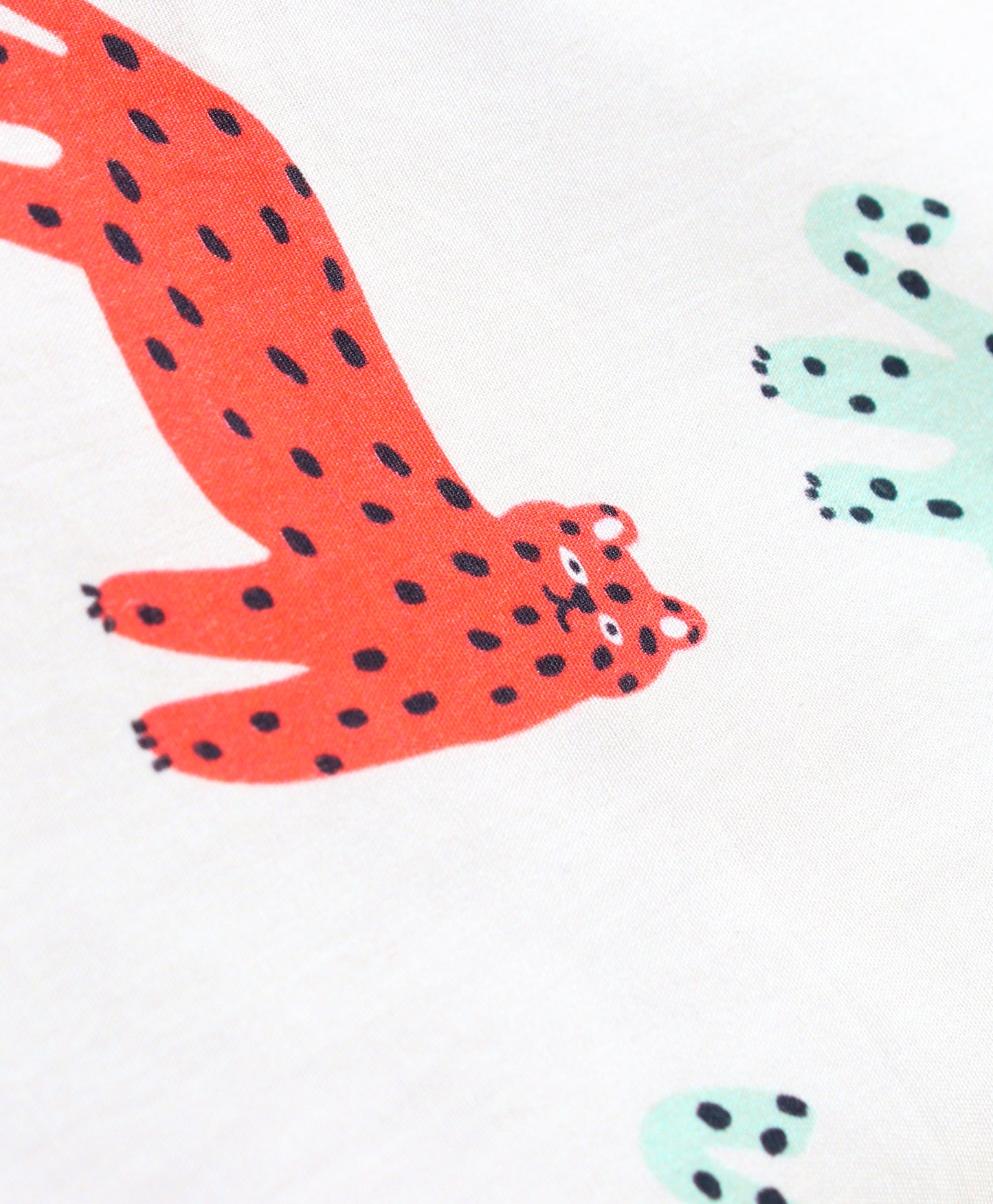 Half Sleeves Leopard Print Shirt - White