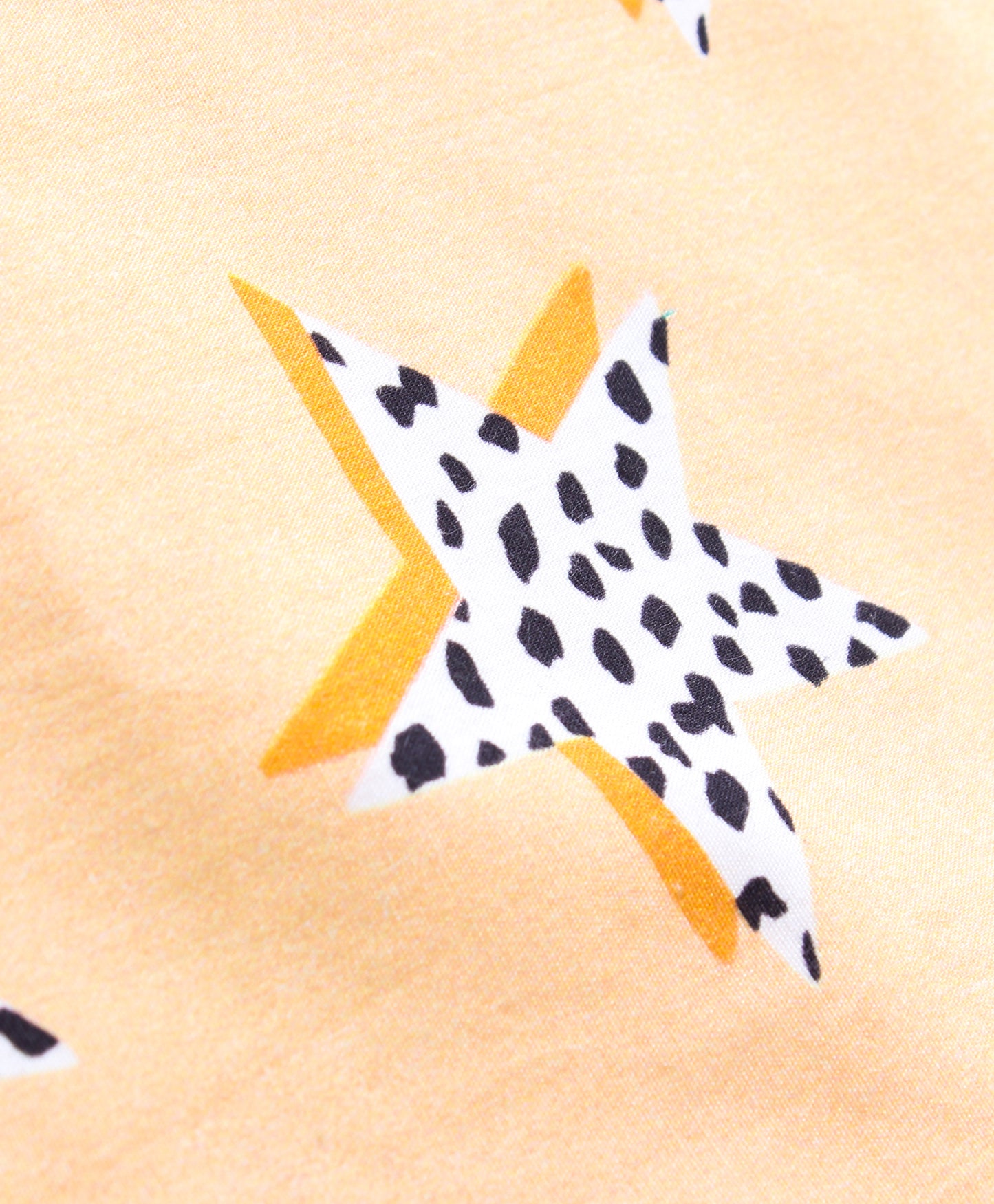 Half Sleeves Star Print Shirt - Peach