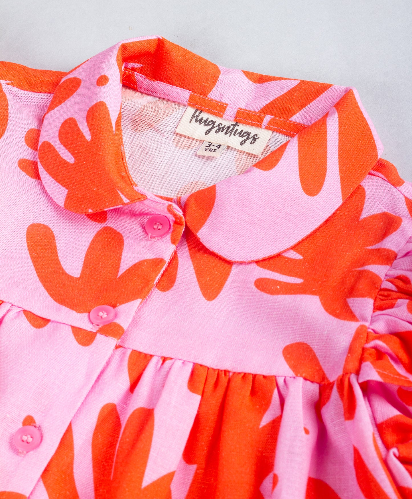 PINK RED GEOMETRIC PRINT TOP