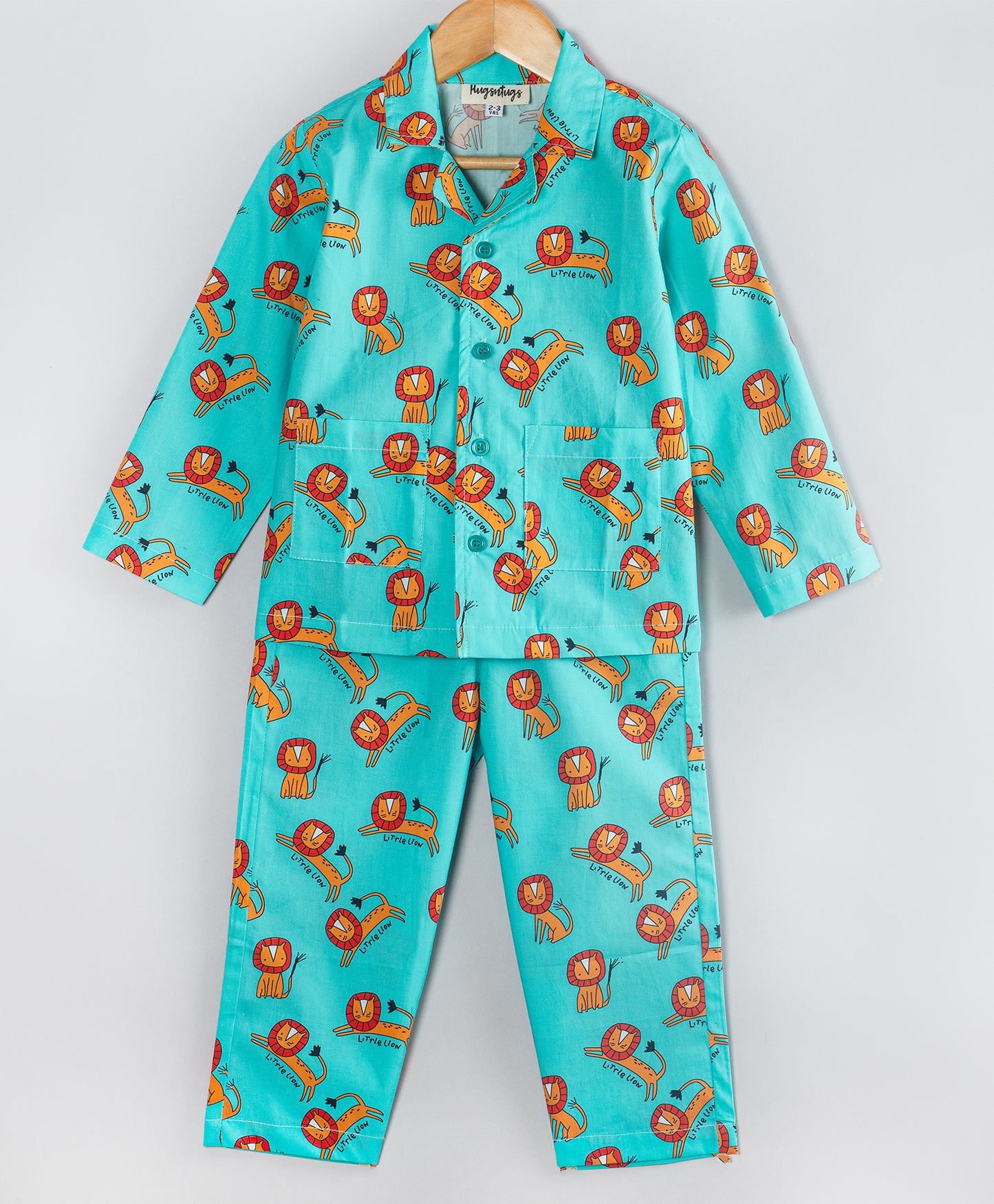 LION PRINT COTTON NIGHTSUIT