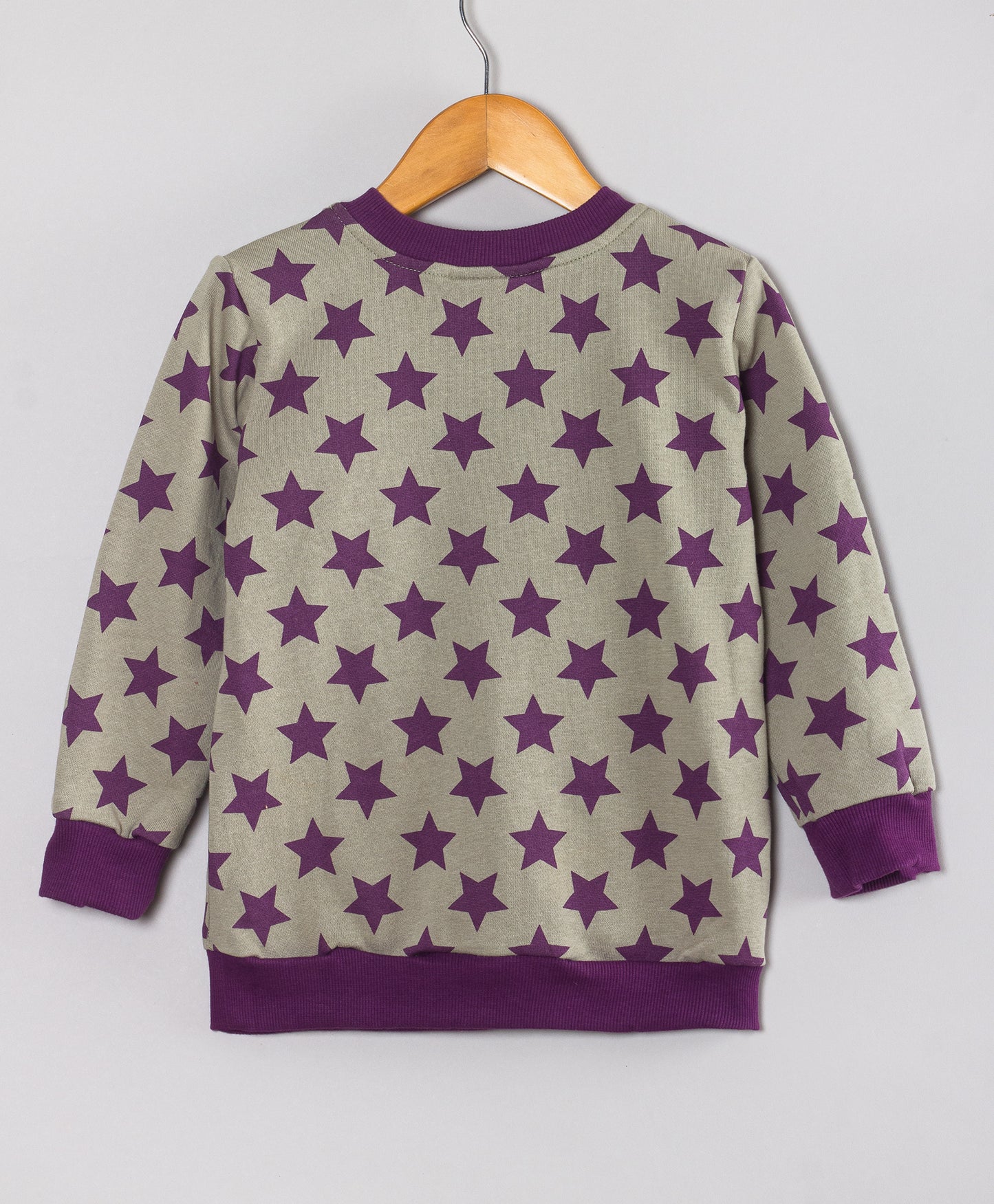 PURPLE STAR PRINT WINTER TOP