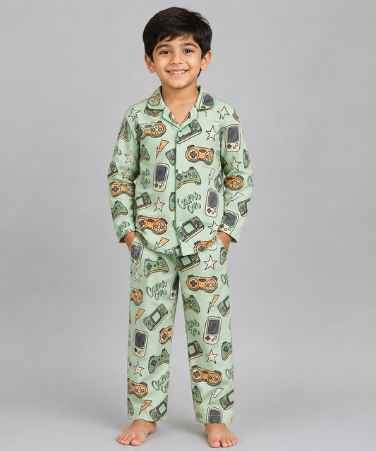 VIDEO GAMING PRINT NIGHT SUIT