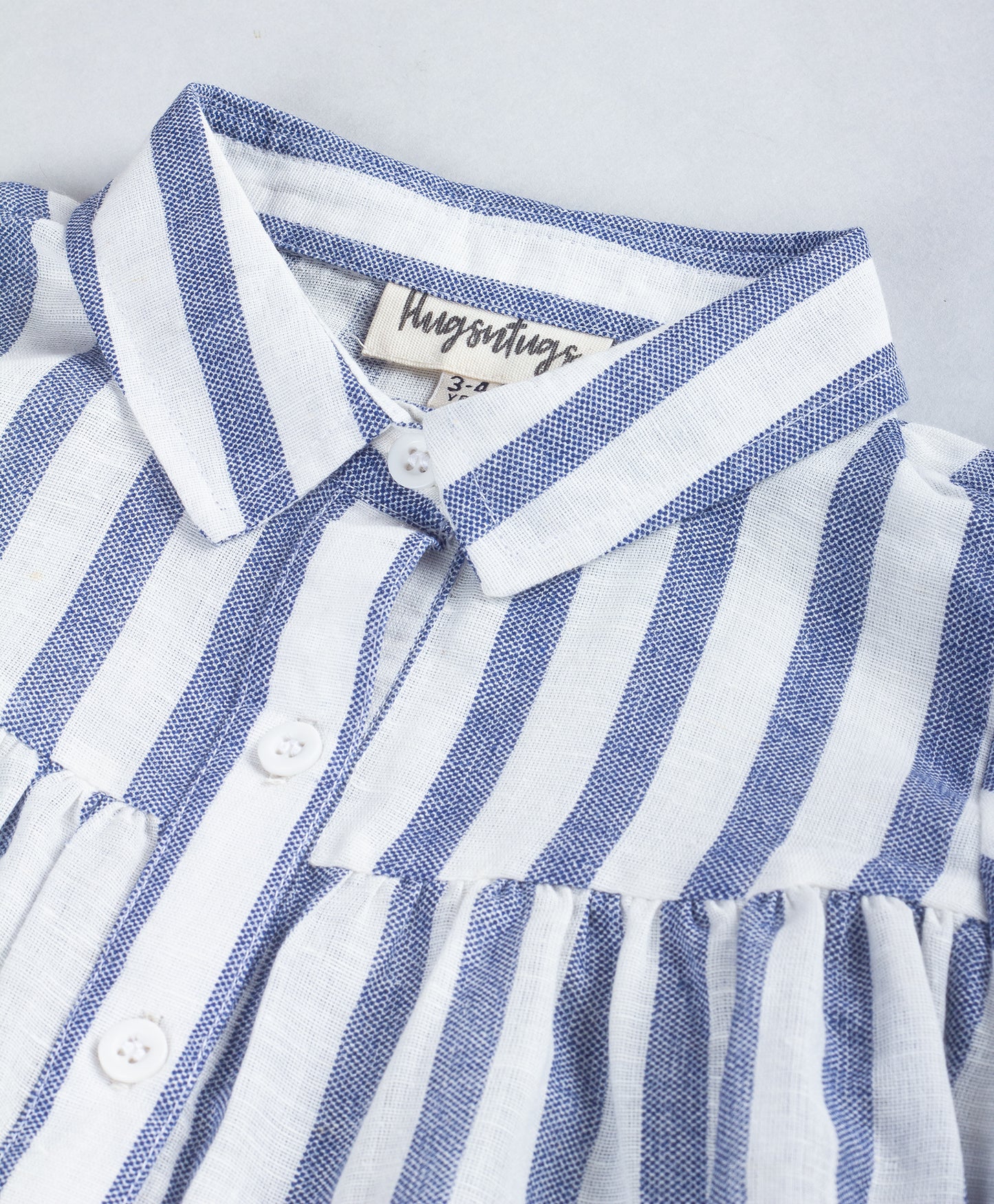 STRIPE PRINT TOP WITH HEART PATCH POCKETS