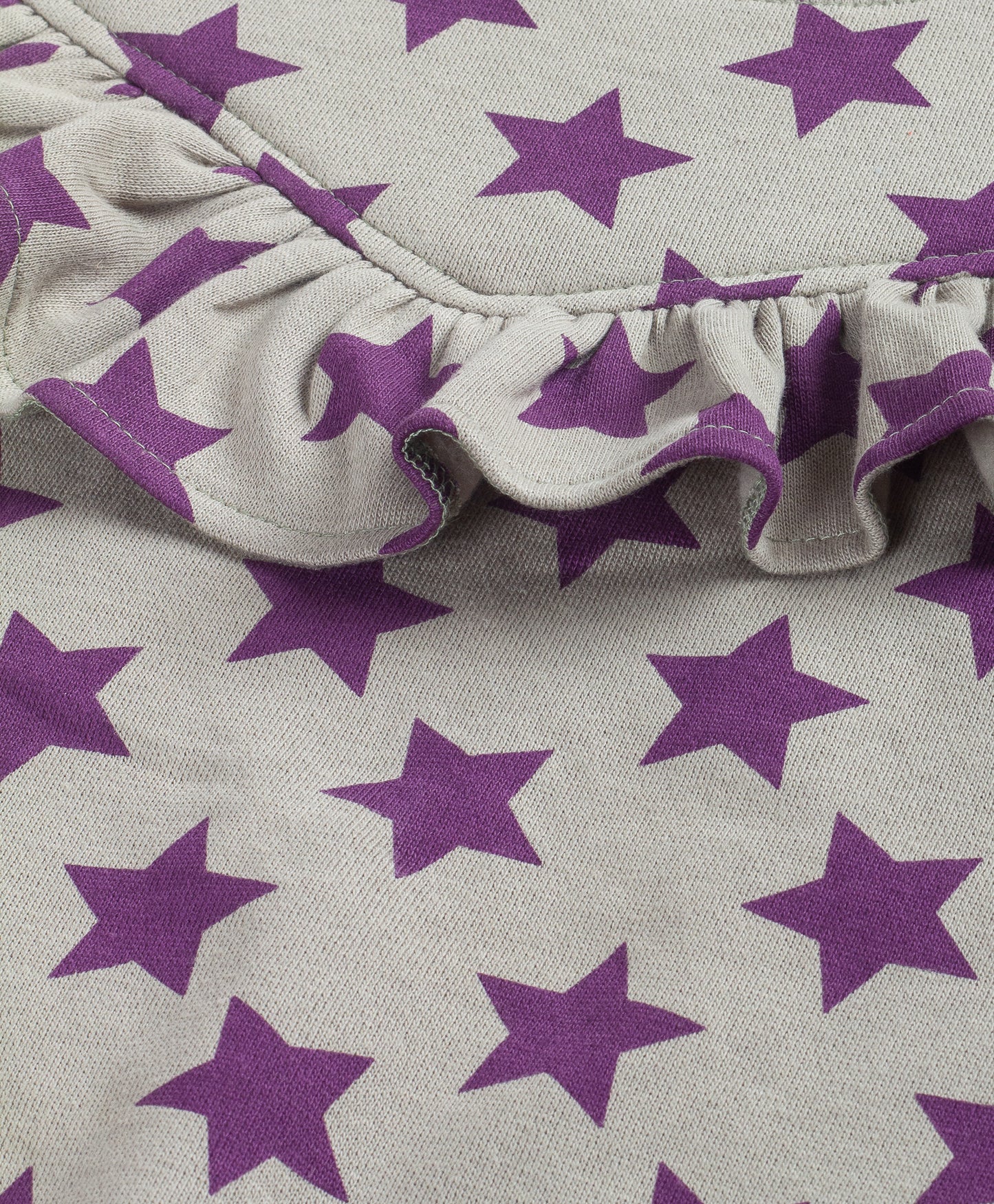 PURPLE STAR PRINT WINTER TOP