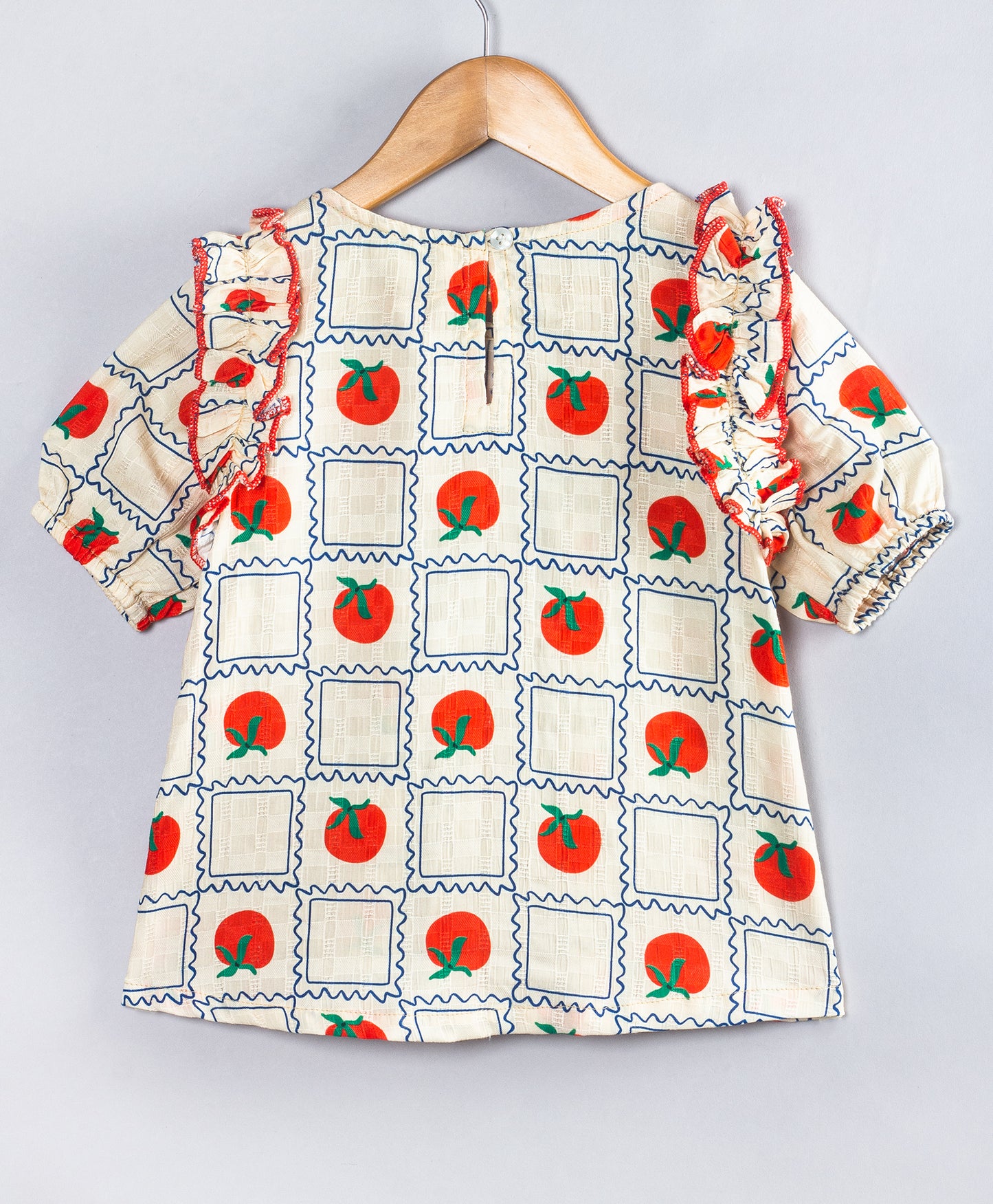 TOMATO IN GRID PRINT