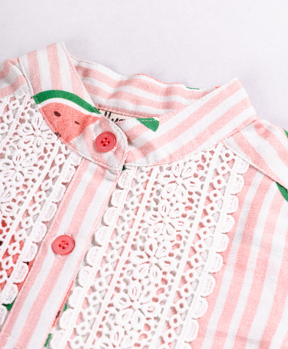 WATERMELON ON STRIPE PRINT TOP