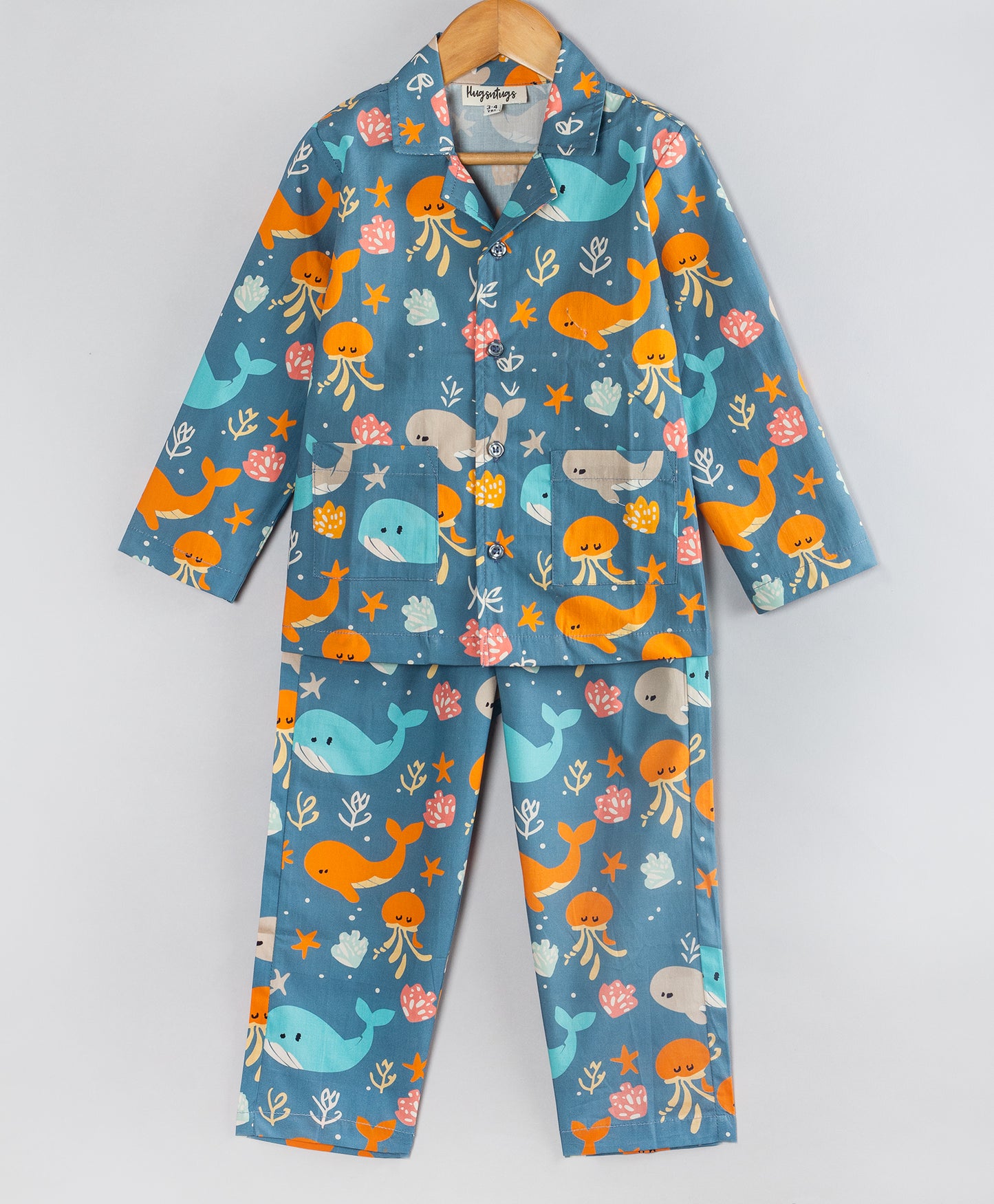 DOLPHIN AND OCTOPUS PRINT NIGHTSUIT