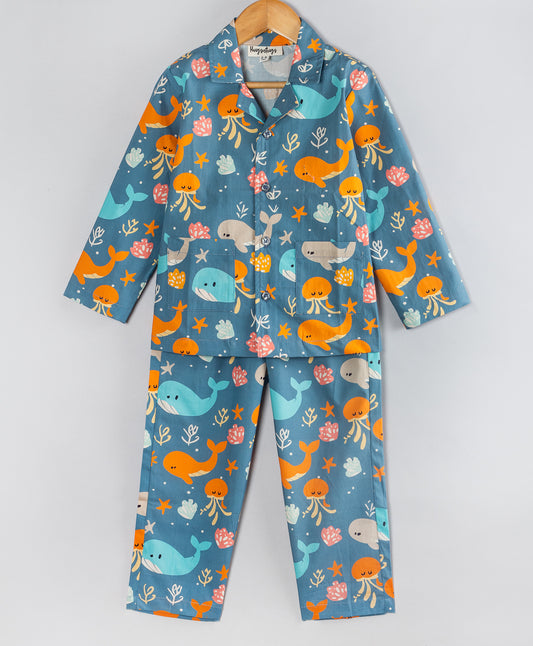 DOLPHIN AND OCTOPUS PRINT NIGHTSUIT