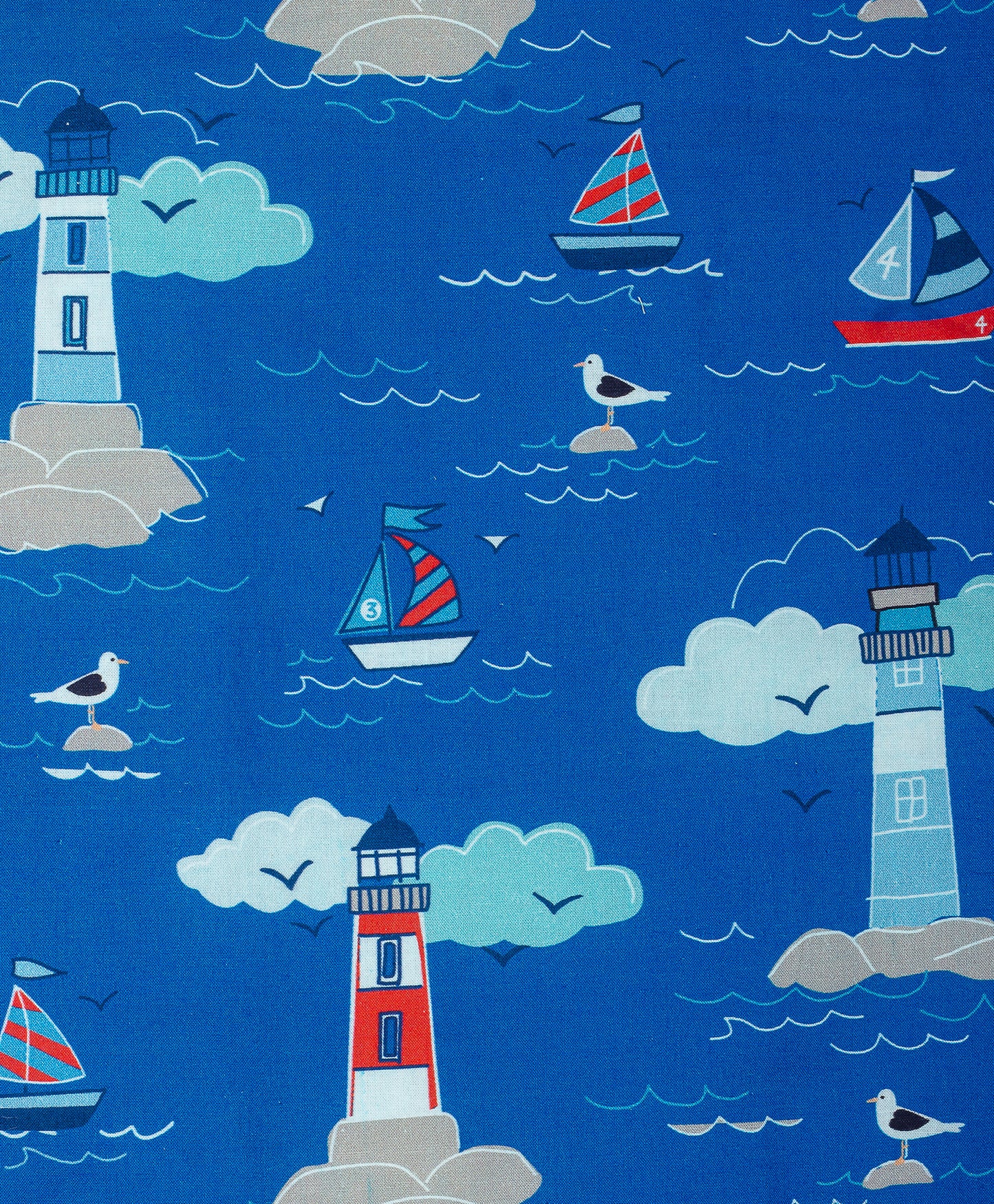 SHIP AND LIGHTHOUSE PRINT AC QUILT