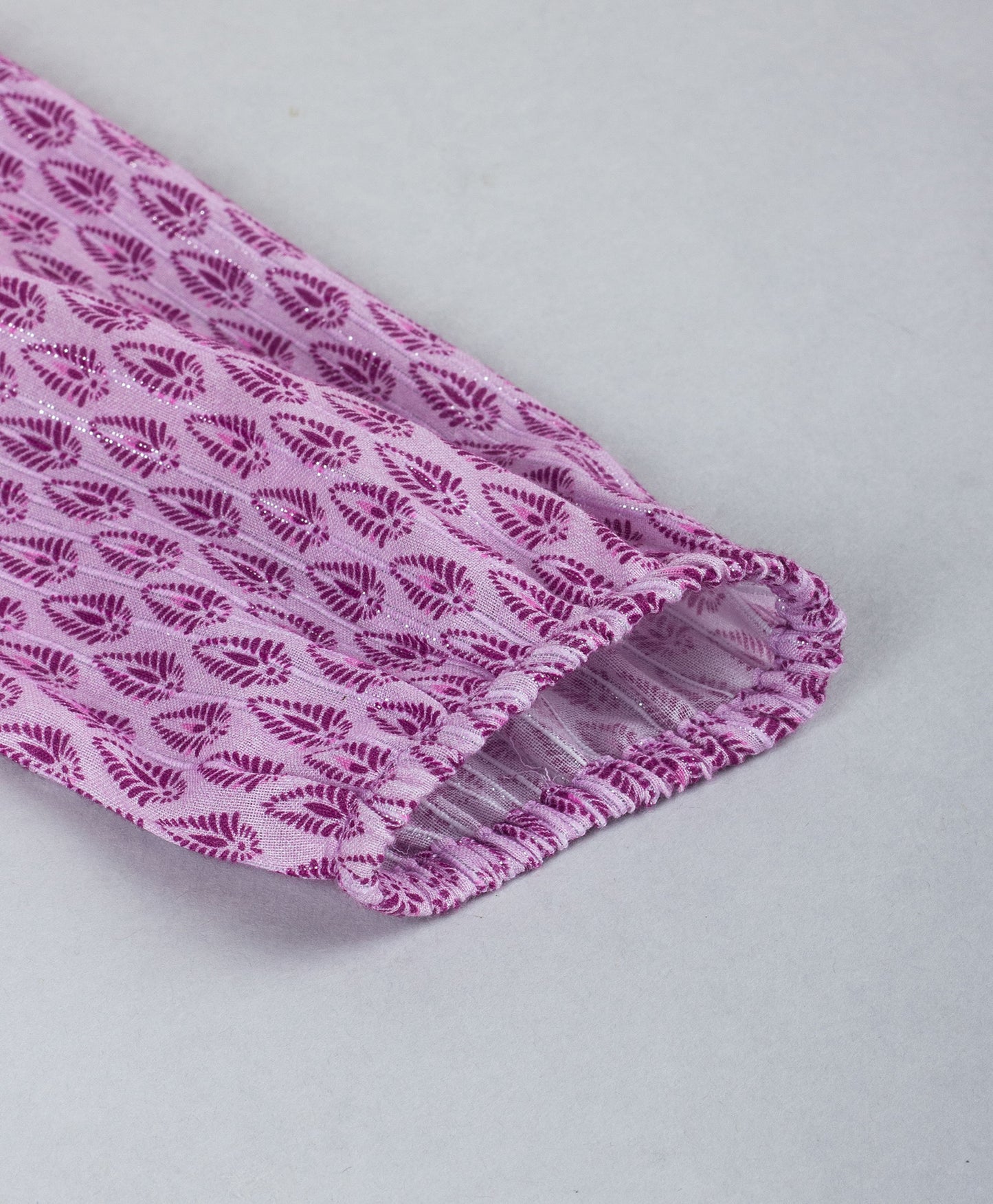 PURPLE ALL OVER PAISLEY PRINT FULL SLEEVE TOP