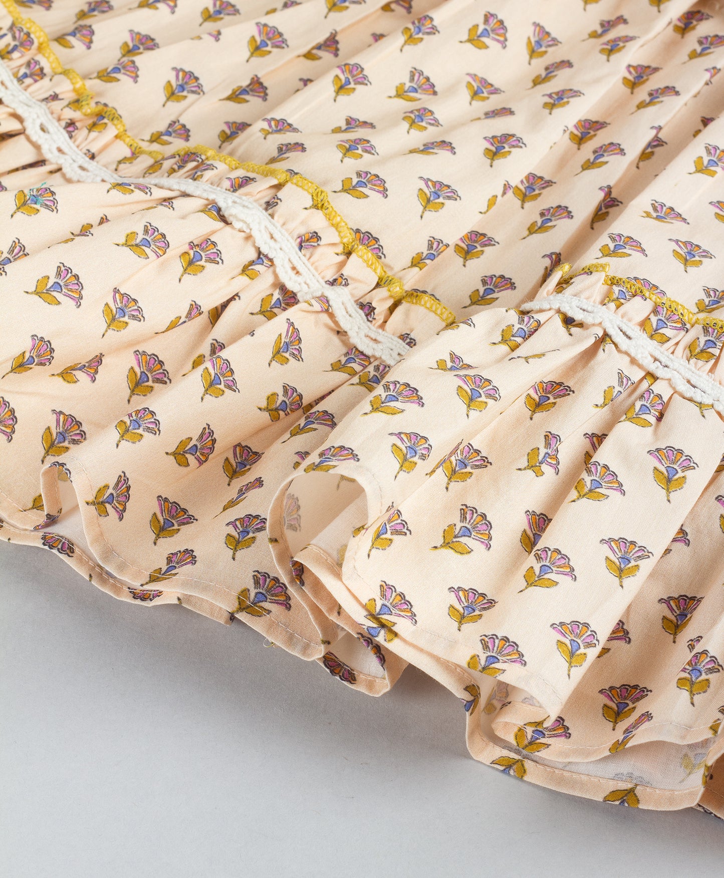 MOTIF PRINT DRESS WITH YOKE DETAILING